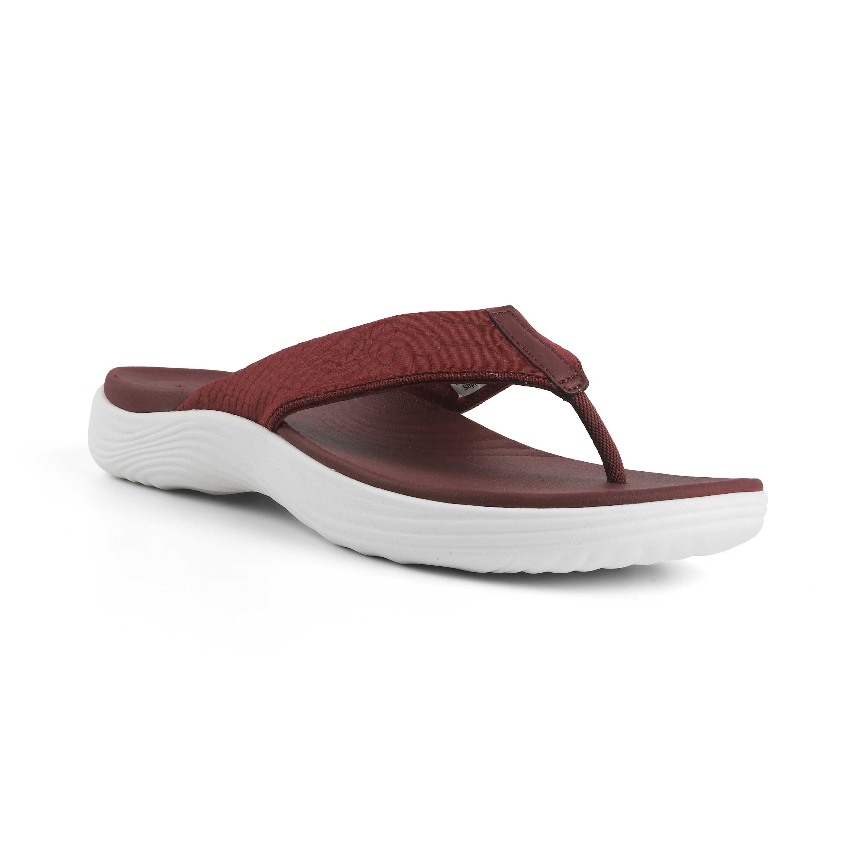 Clarks Women Lola Point Maroon Flip Flop