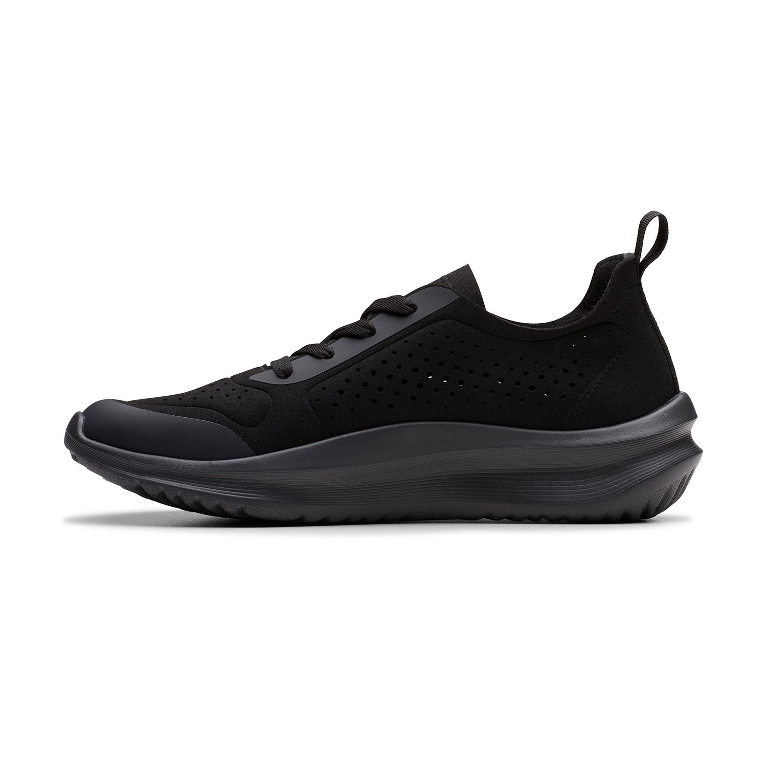 Clarks Women Black Solevana Tie Shoes
