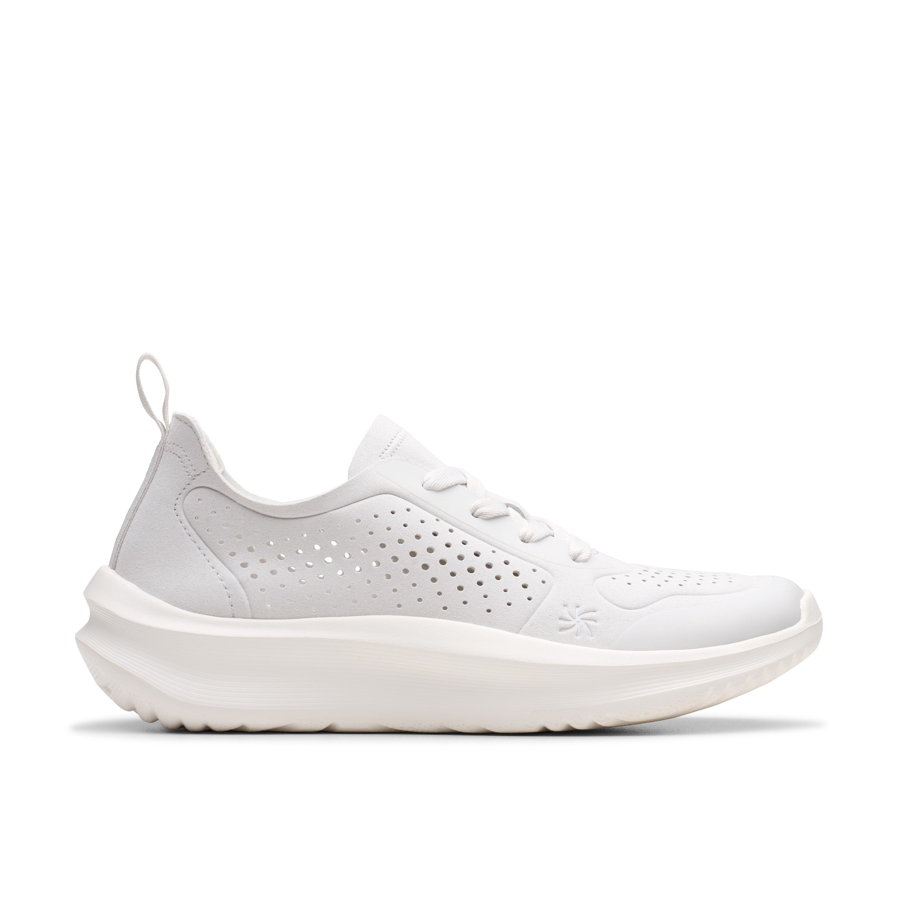 Clarks Women Off-White Solevana Tie Shoes
