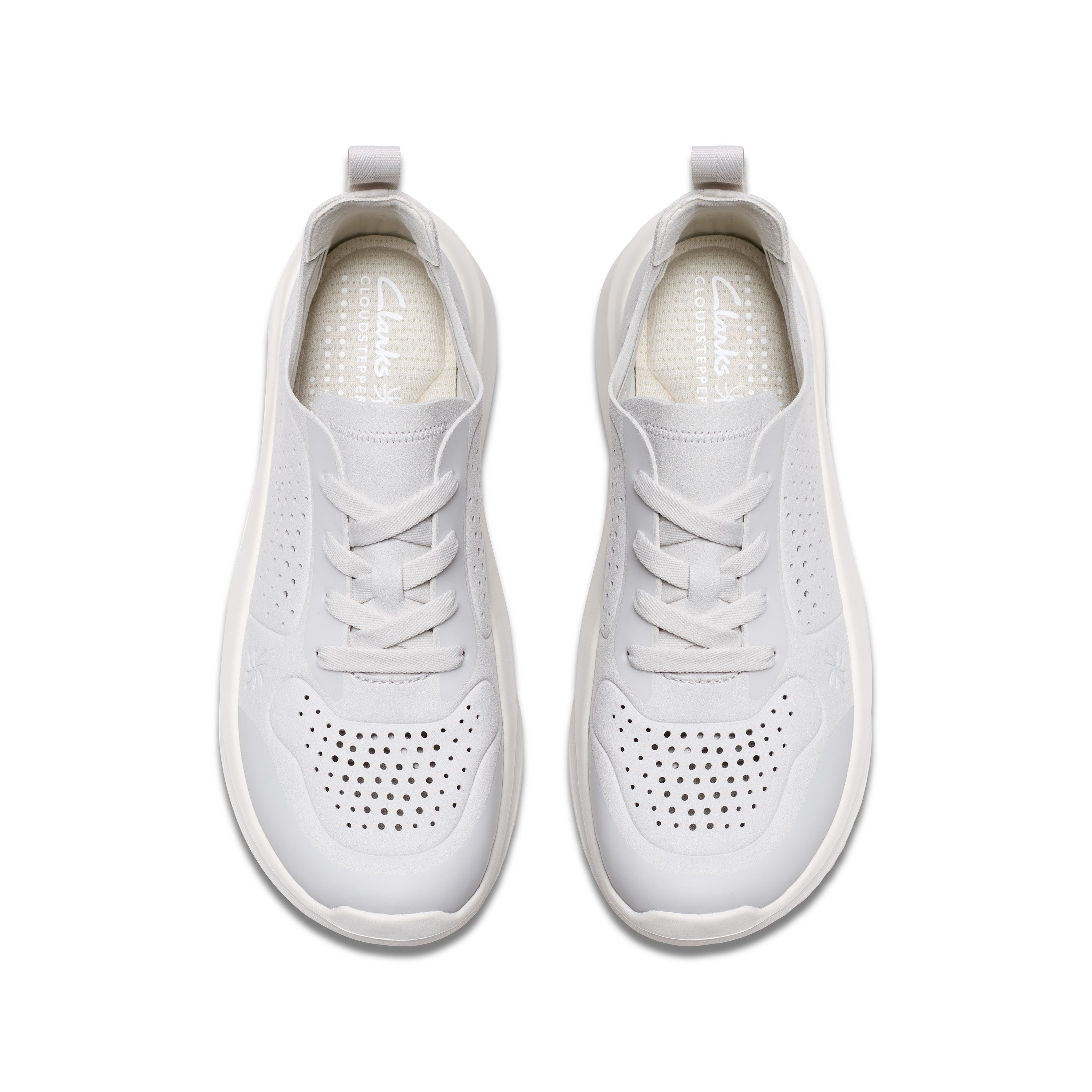 Clarks Women Off-White Solevana Tie Shoes