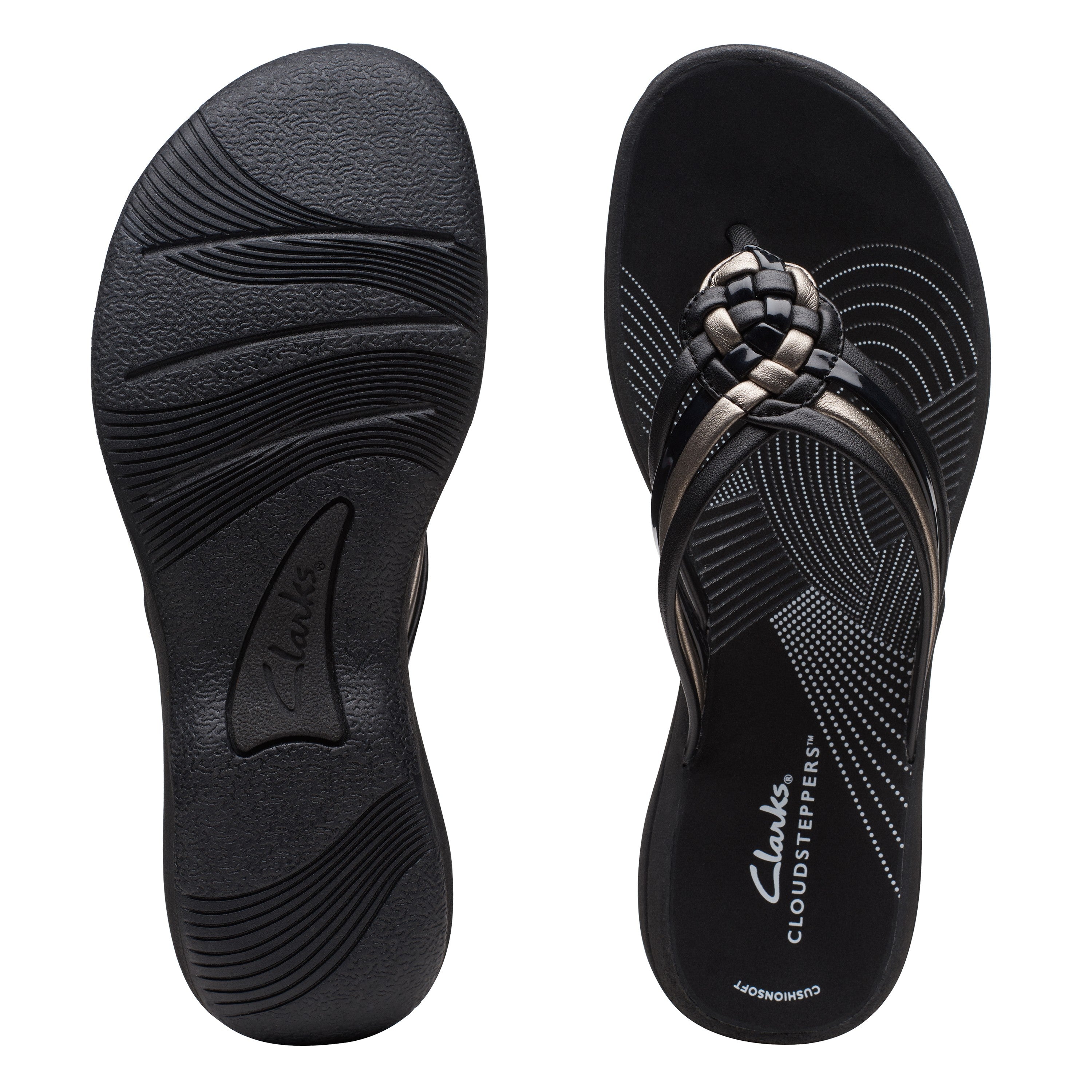 Clarks Women Gun Metal Brinkley Coral Sandals