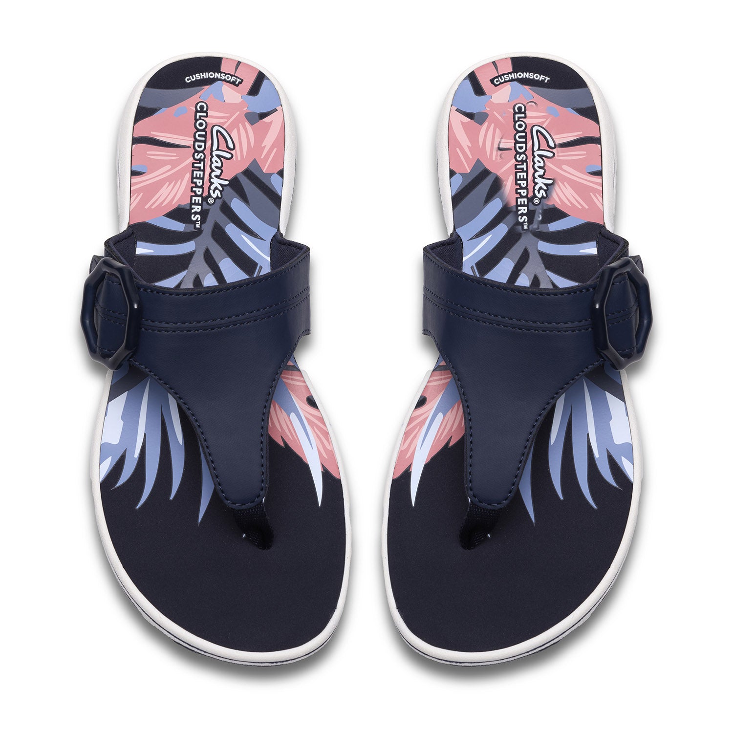 Clarks Women Brinkley Cove Blue-Navy Sandals