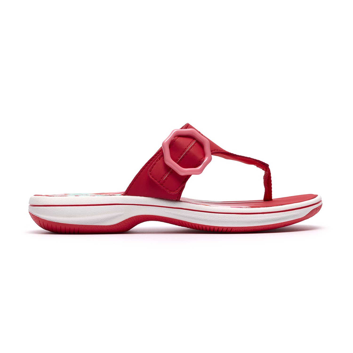 Clarks Women Brinkley Cove Red Sandals