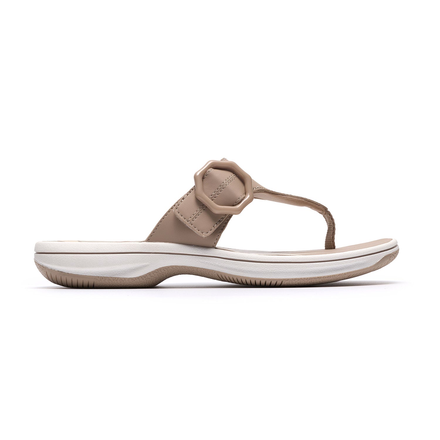 Clarks Women Brinkley Cove Beige Sandals