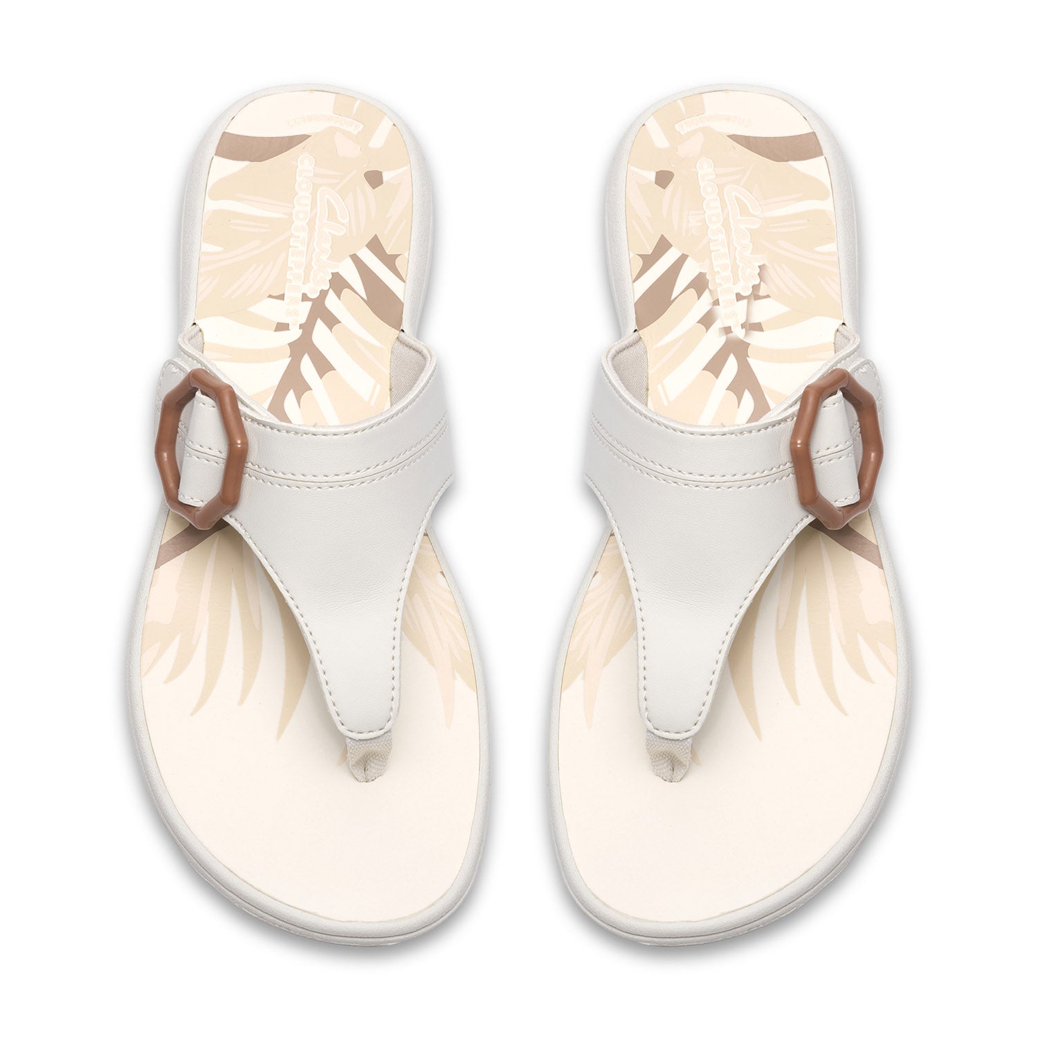 Clarks Women Brinkley Cove Off-White Sandals