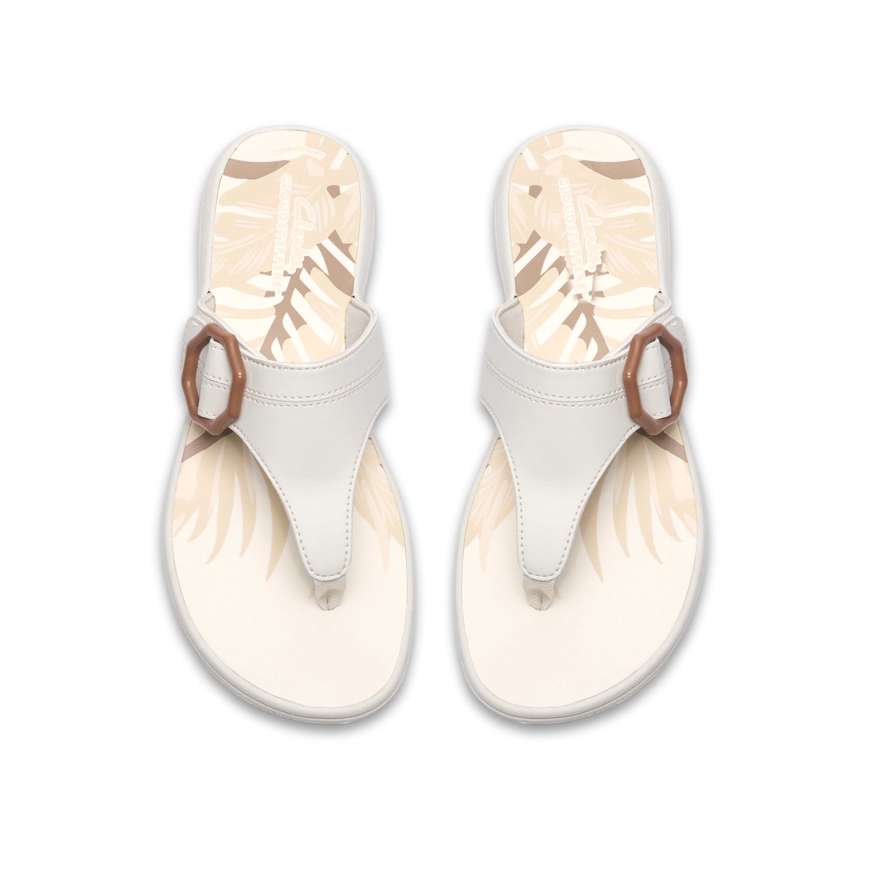 Clarks Women Off-White Brinkley Cove Sandals