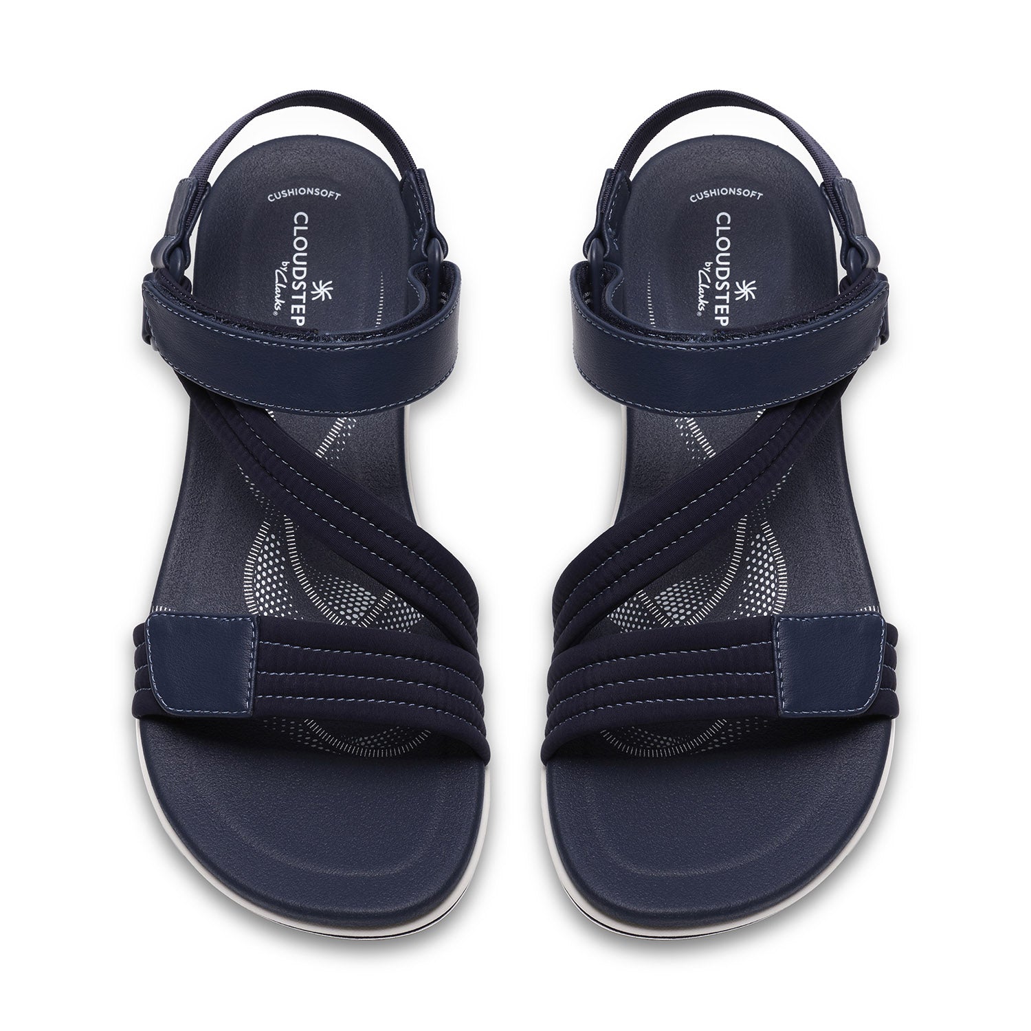 Clarks Women Brinkleyraesun Blue-Navy Sandals