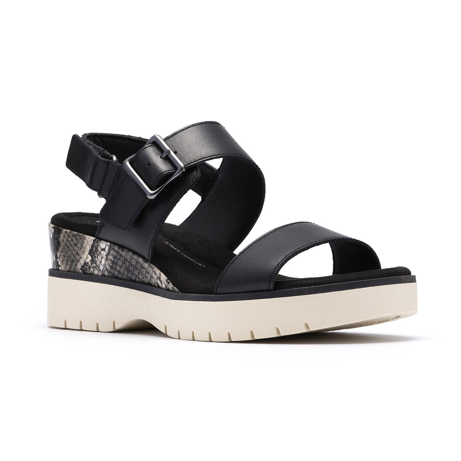Clarks Women Diaz Rose Black Mult Sandals