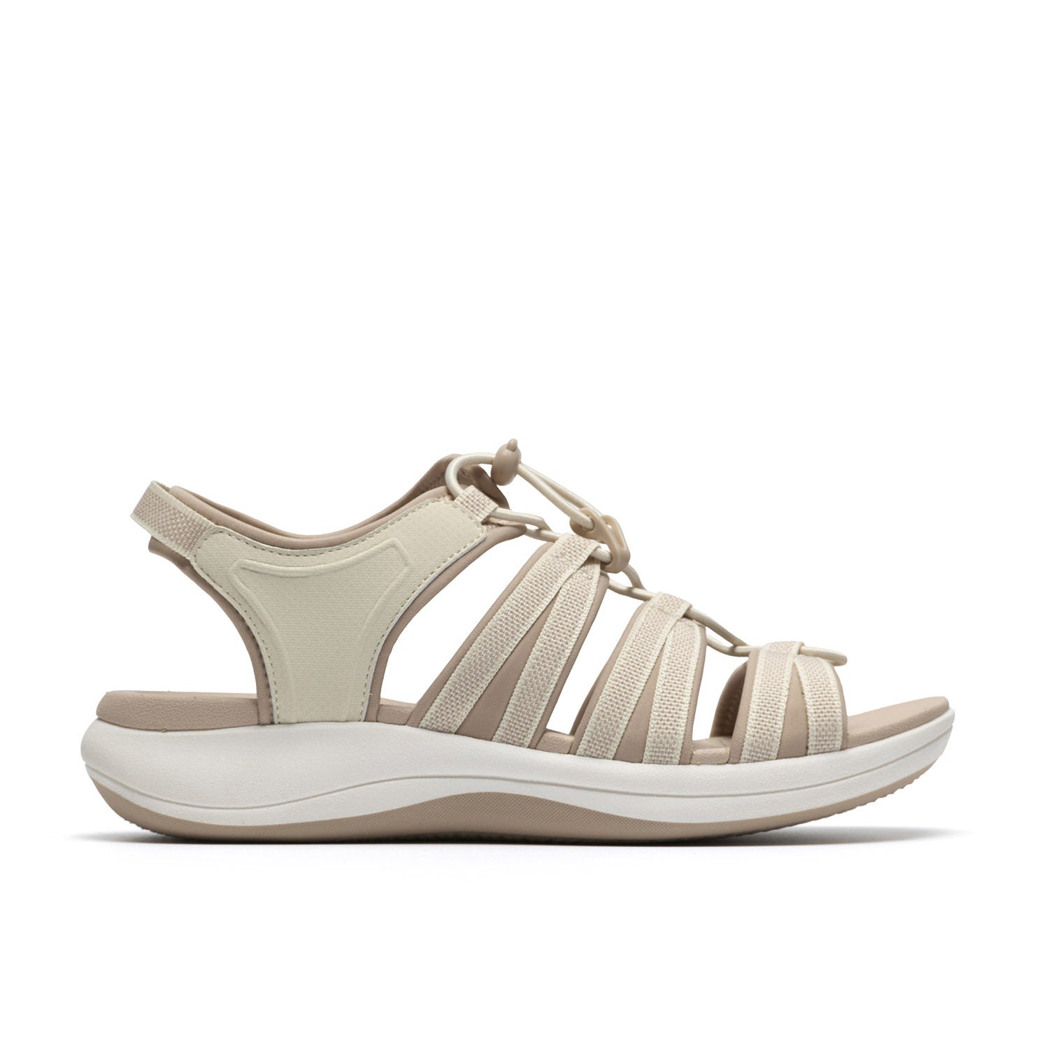 Clarks Women Mira Mabel White-Muly Sandals