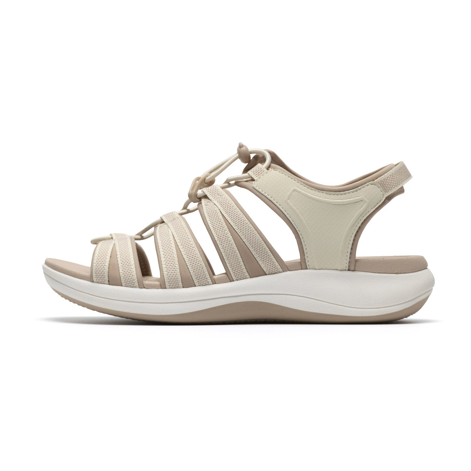 Clarks Women Mira Mabel White-Muly Sandals