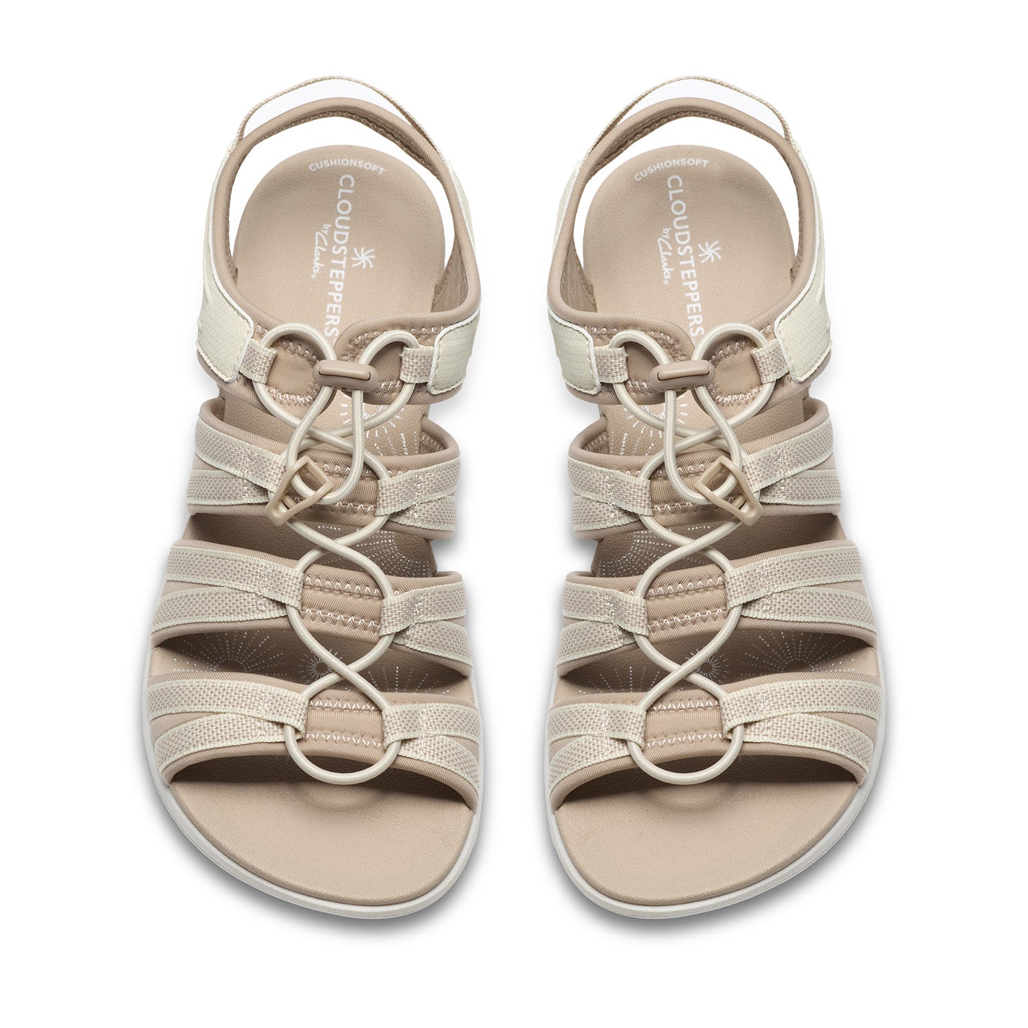 Clarks Women Mira Mabel White-Muly Sandals