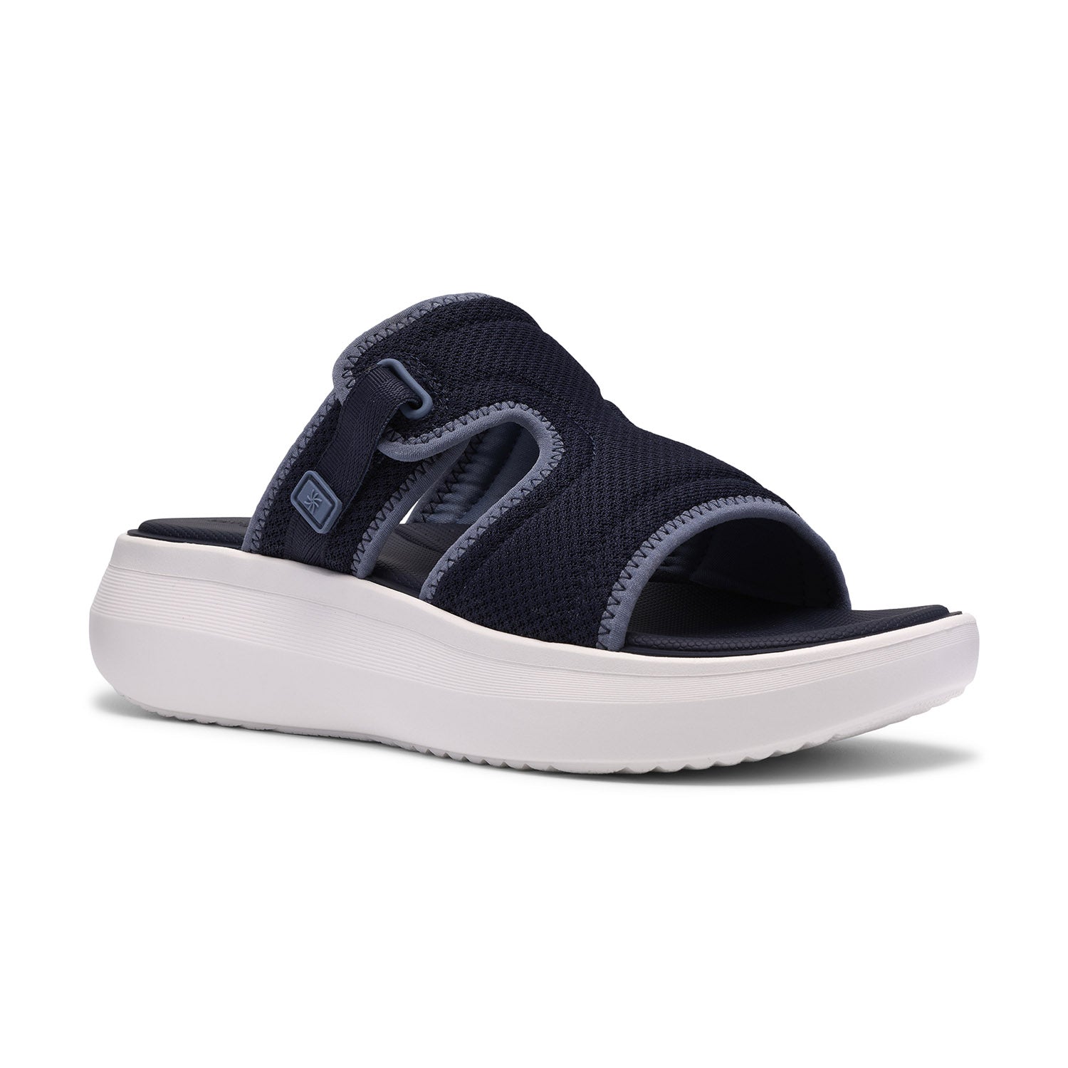 Clarks Women Solevana Mist Blue-Navy Sandals