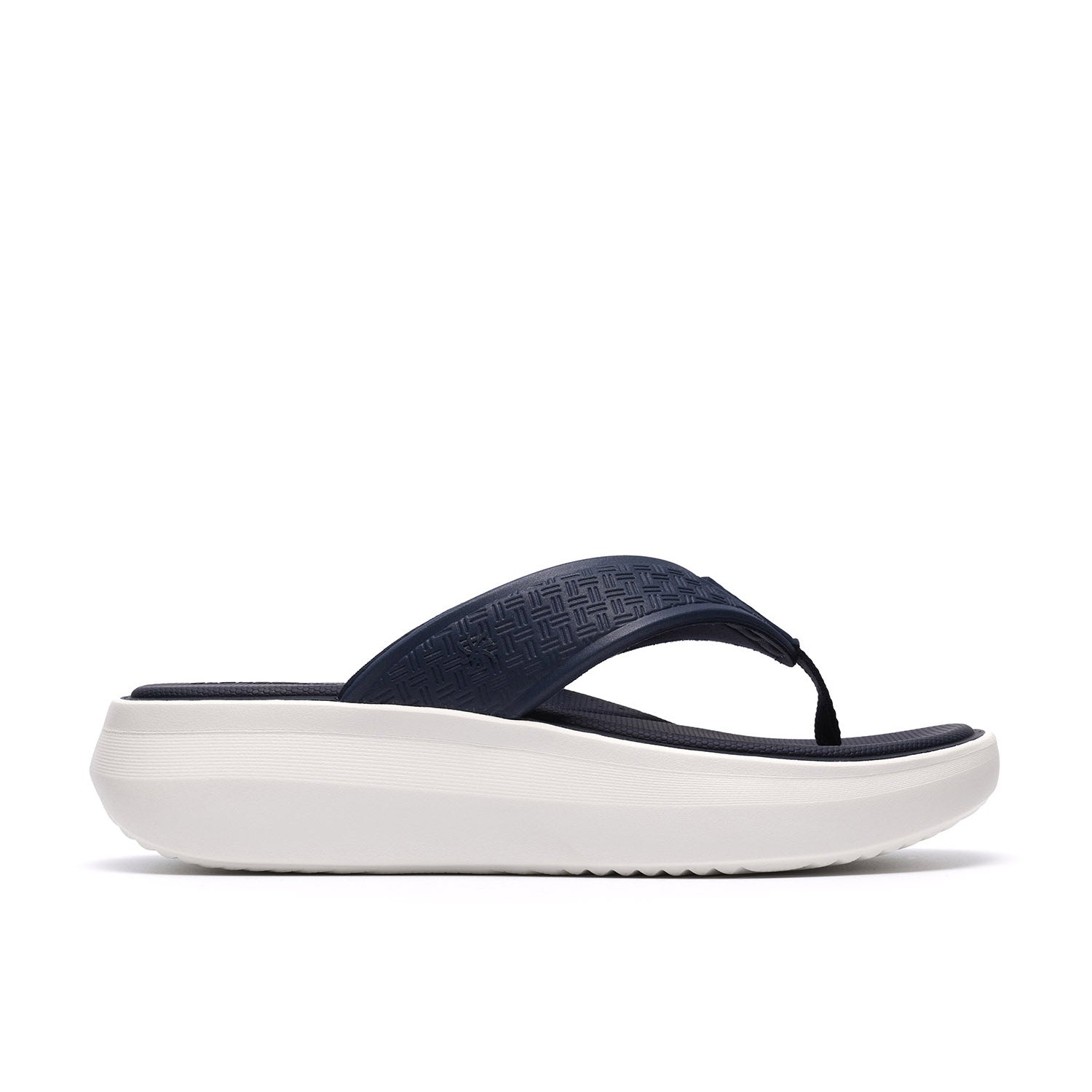 Clarks Women Solevana Post Blue-Navy Sandals