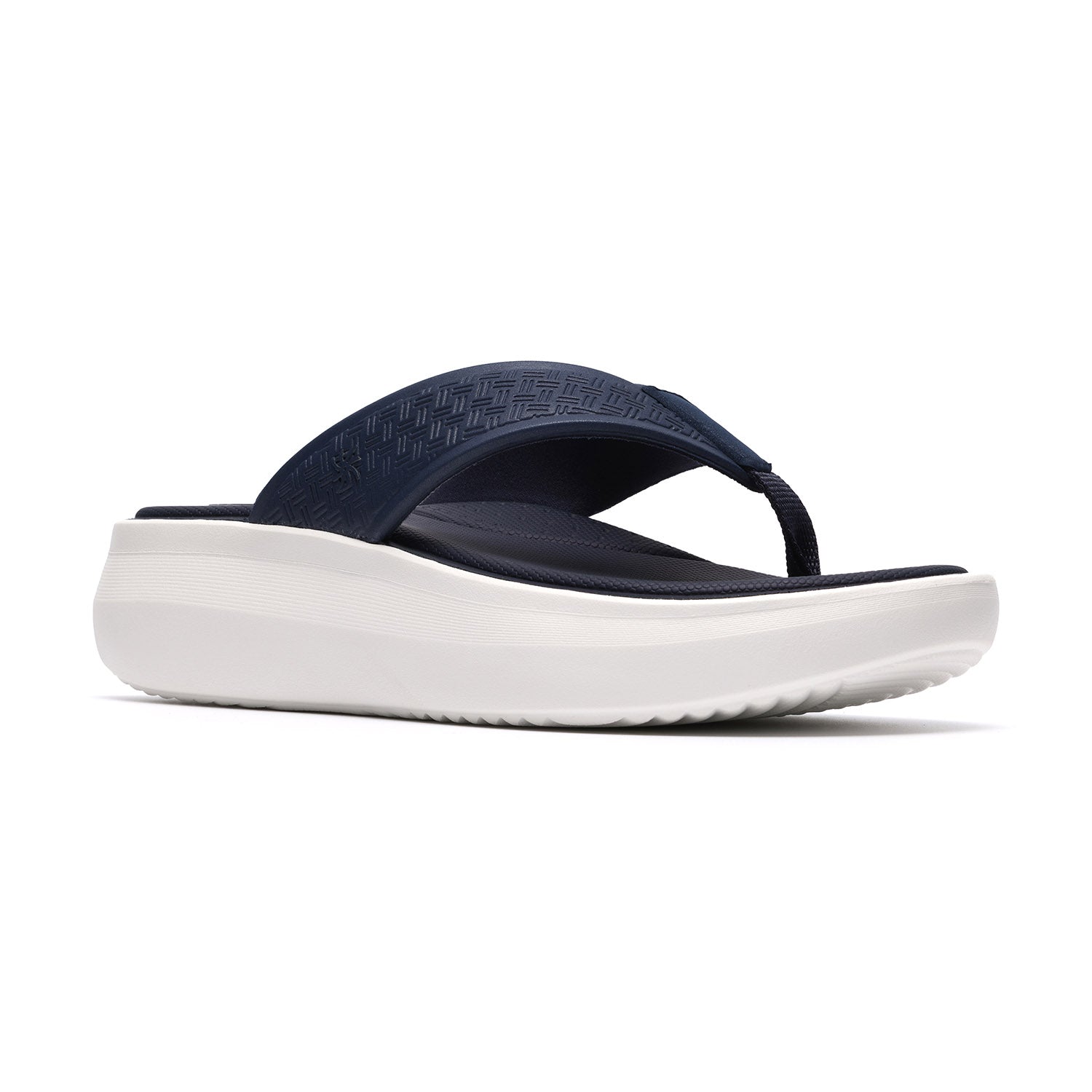Clarks Women Solevana Post Blue-Navy Sandals