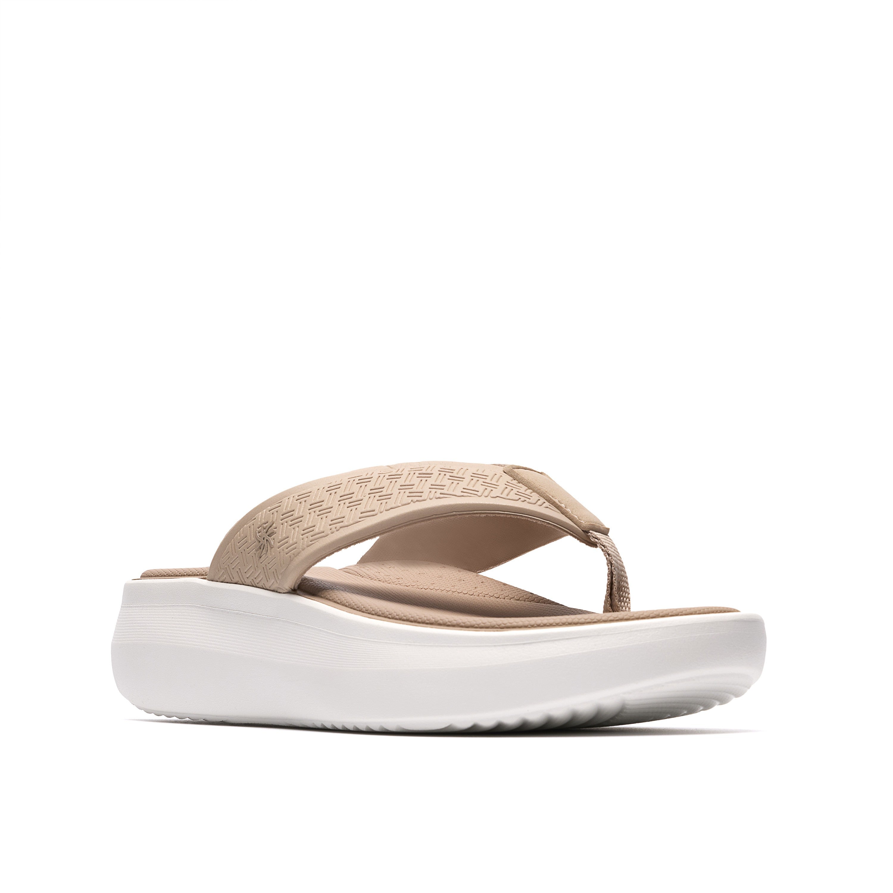 Clarks Women Beige Solevana Post 2 Sandals