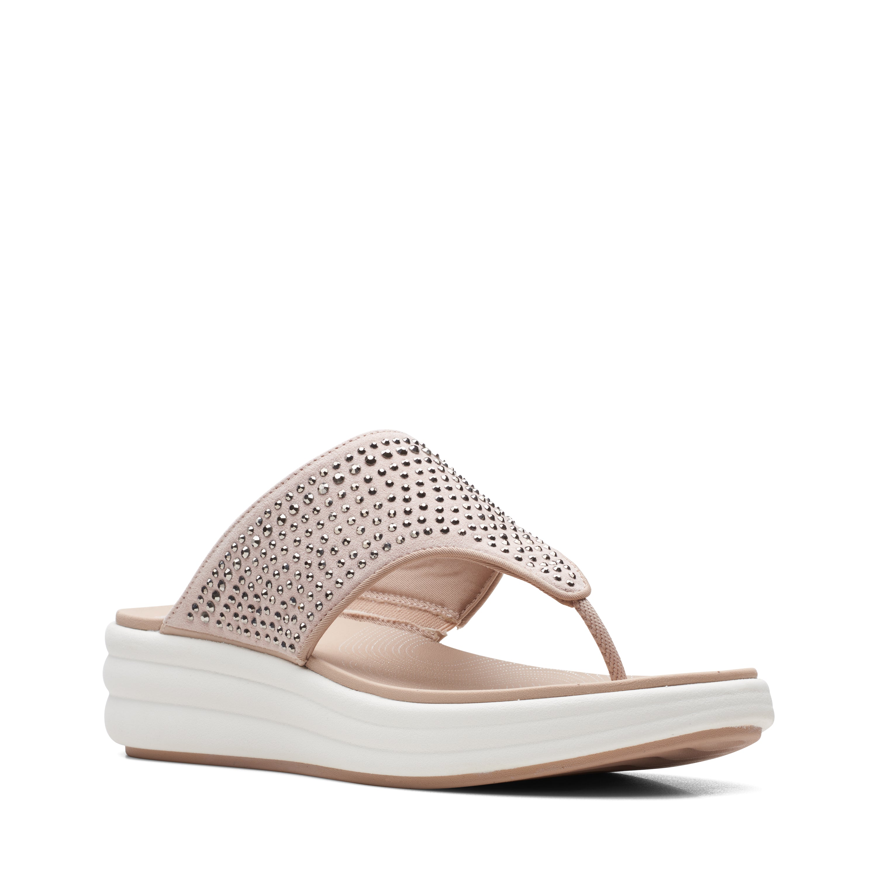 Clarks Women Drift Jaunt Light Pink Flip Flop