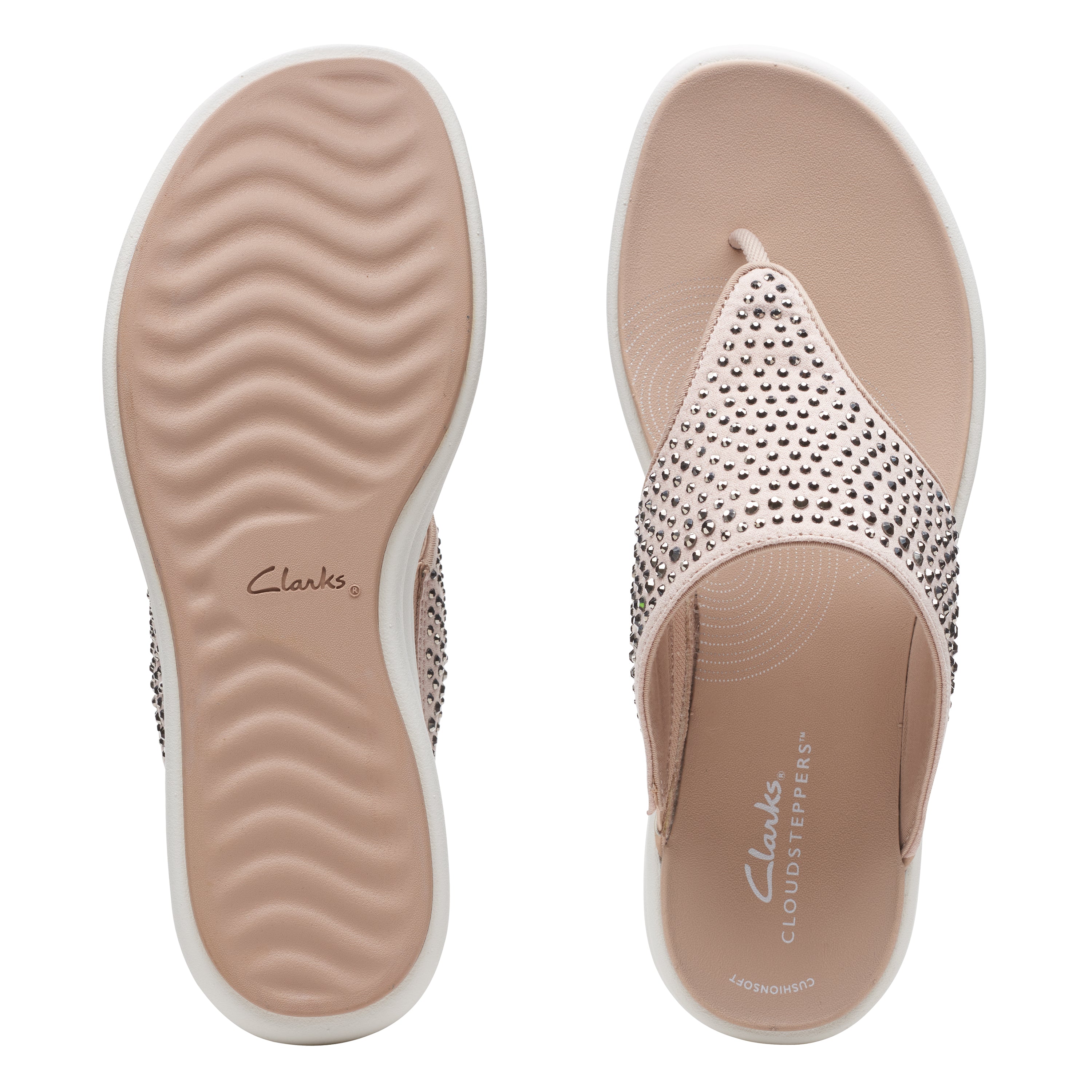 Clarks Women Drift Jaunt Light Pink Flip Flop