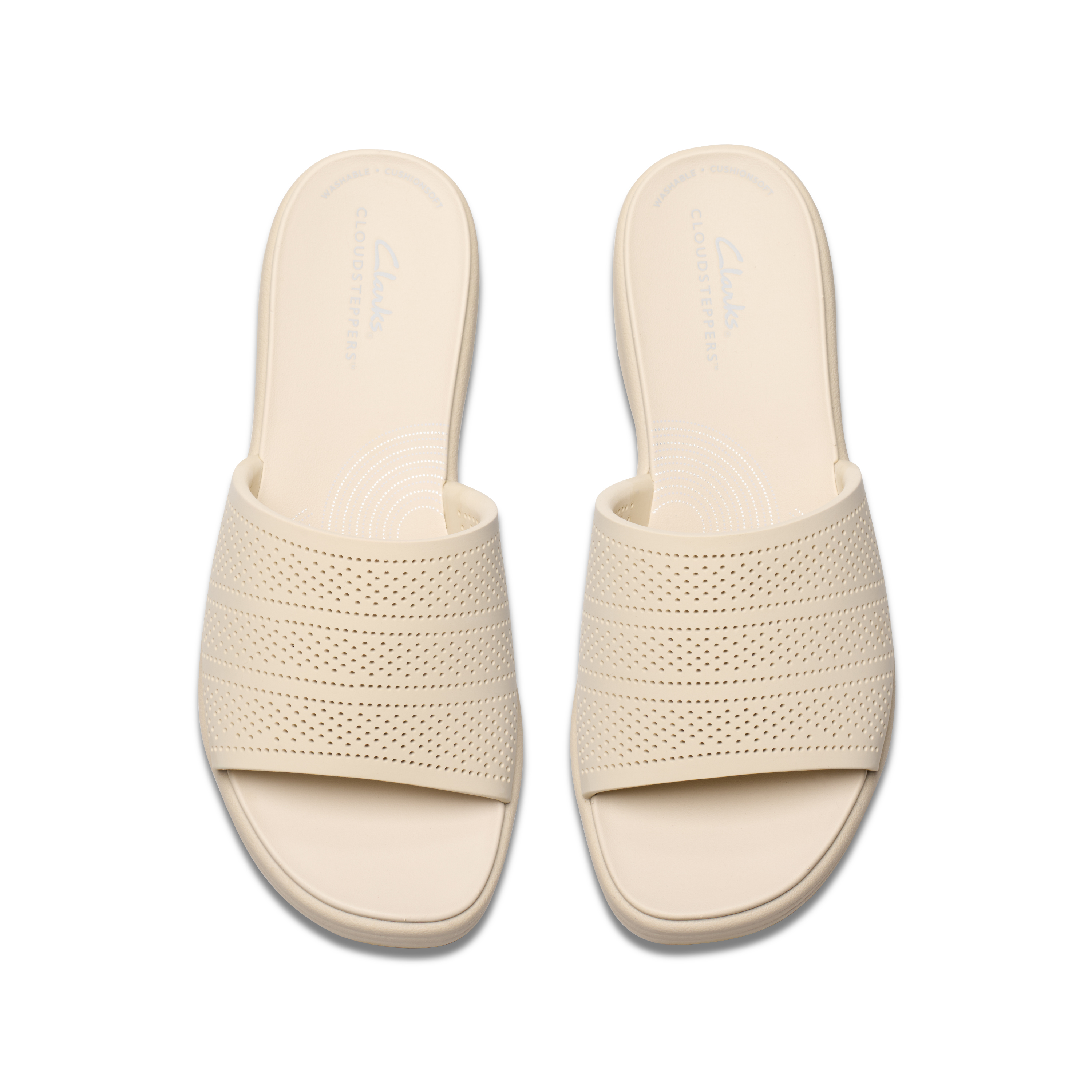 Clarks Women Drift Twist Off White Slide