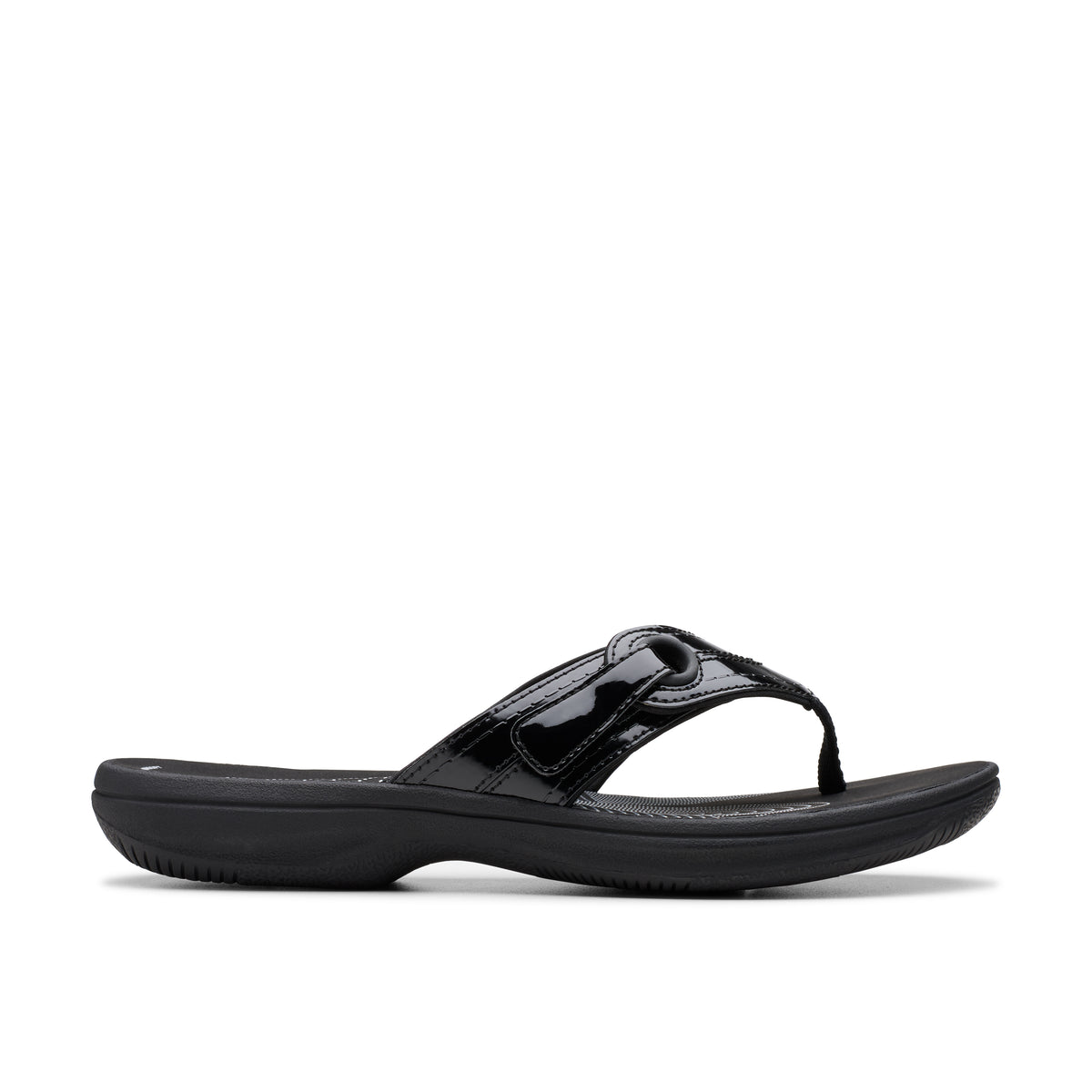 Clarks Women Black Pat Brinkley Reyna Sandals