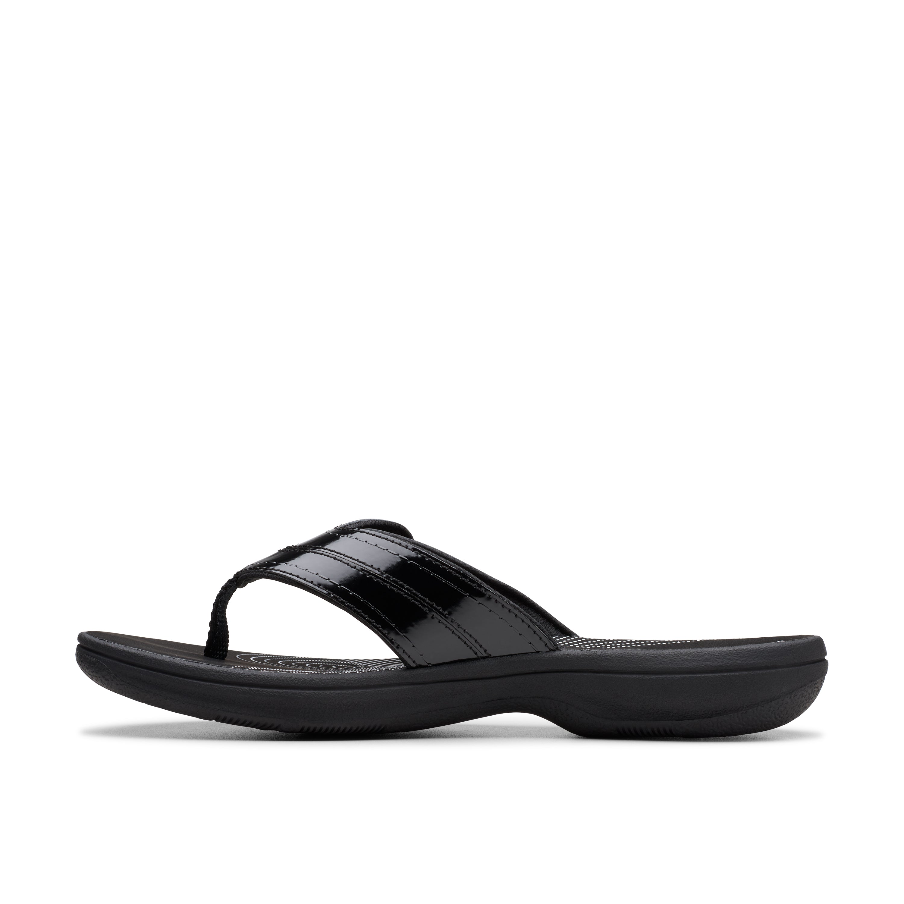 Clarks Women Black Pat Brinkley Reyna Sandals