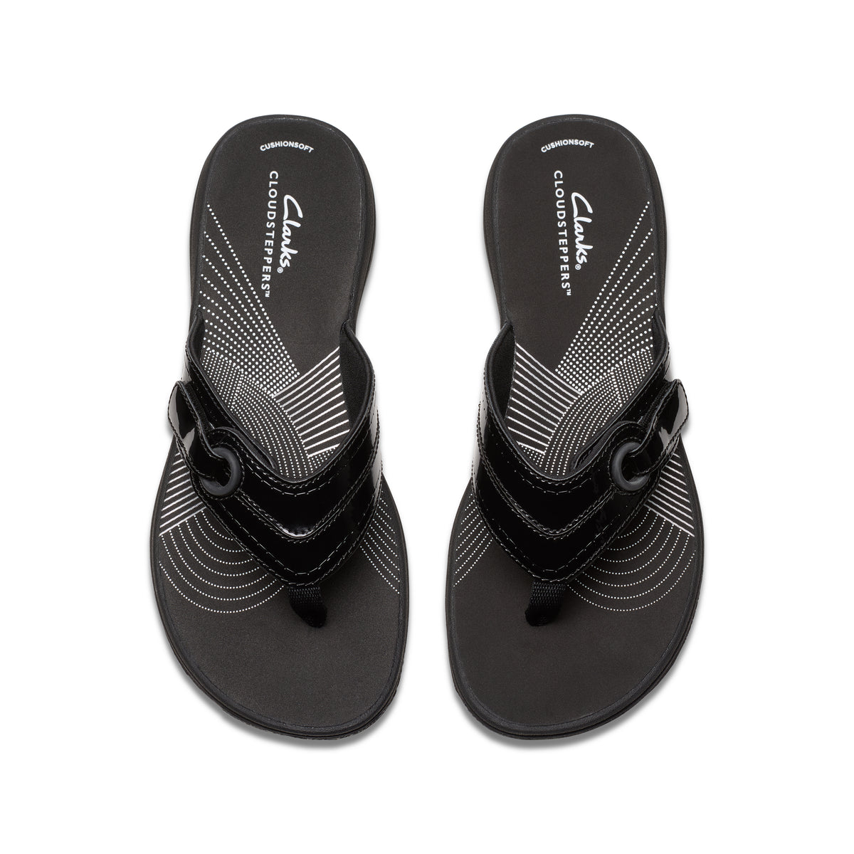 Clarks Women Black Pat Brinkley Reyna Sandals