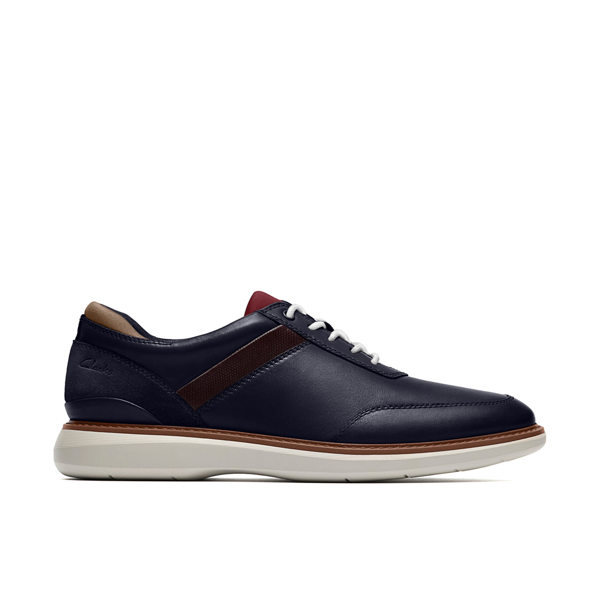 Clarks Men Blue-Navy Brantin Style Shoes