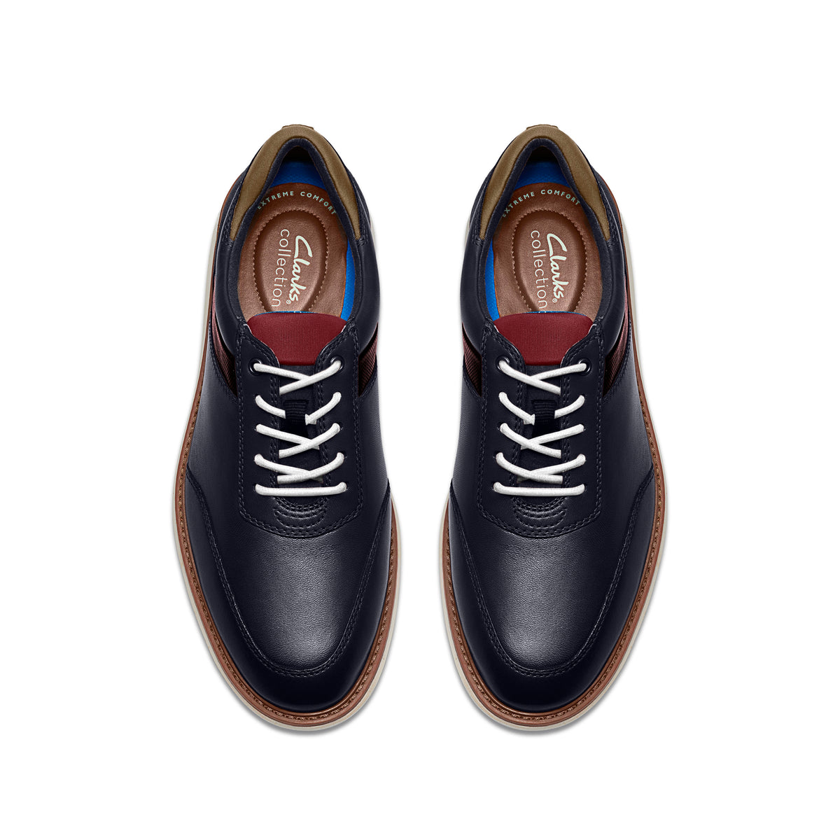Clarks Men Blue-Navy Brantin Style Shoes
