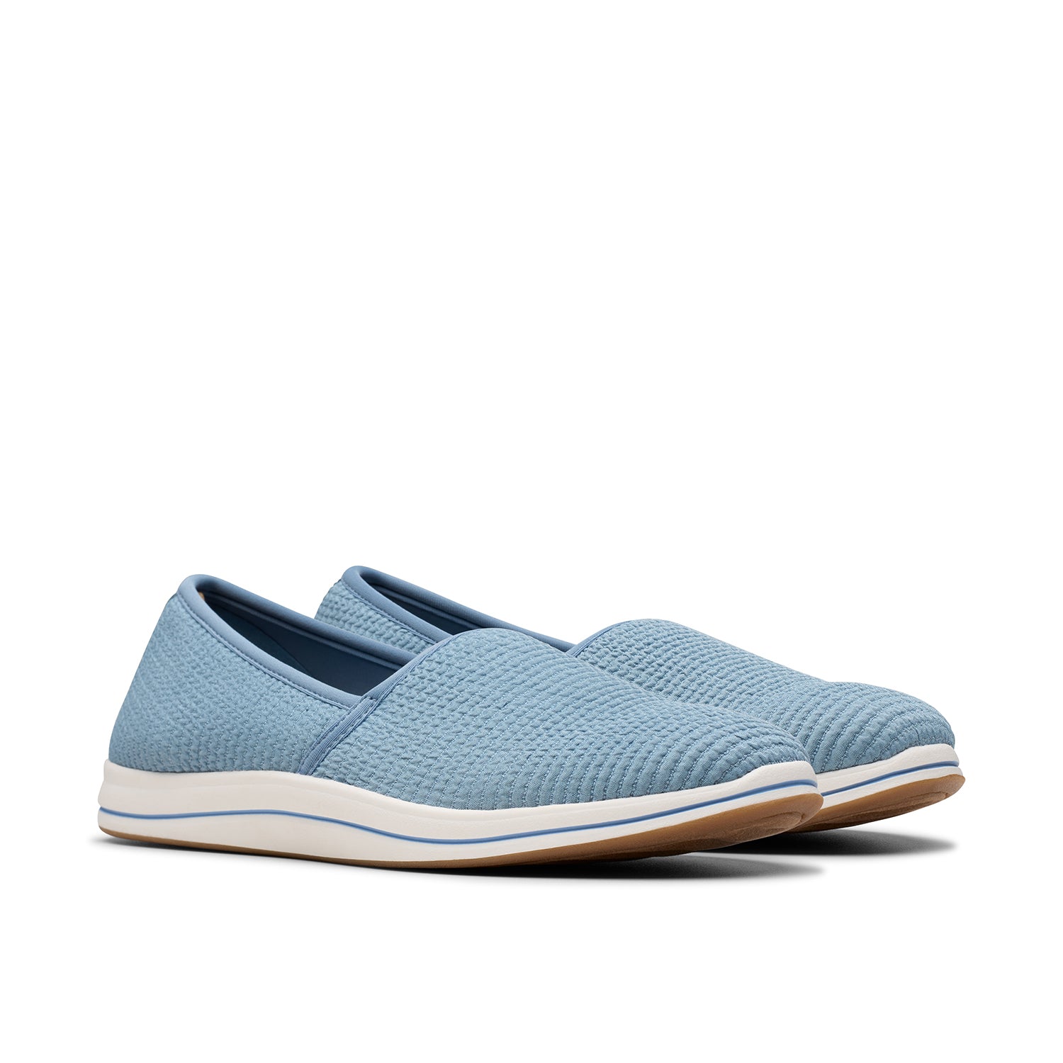 Clarks Women Brinkleystretch Light Blue Slip-On