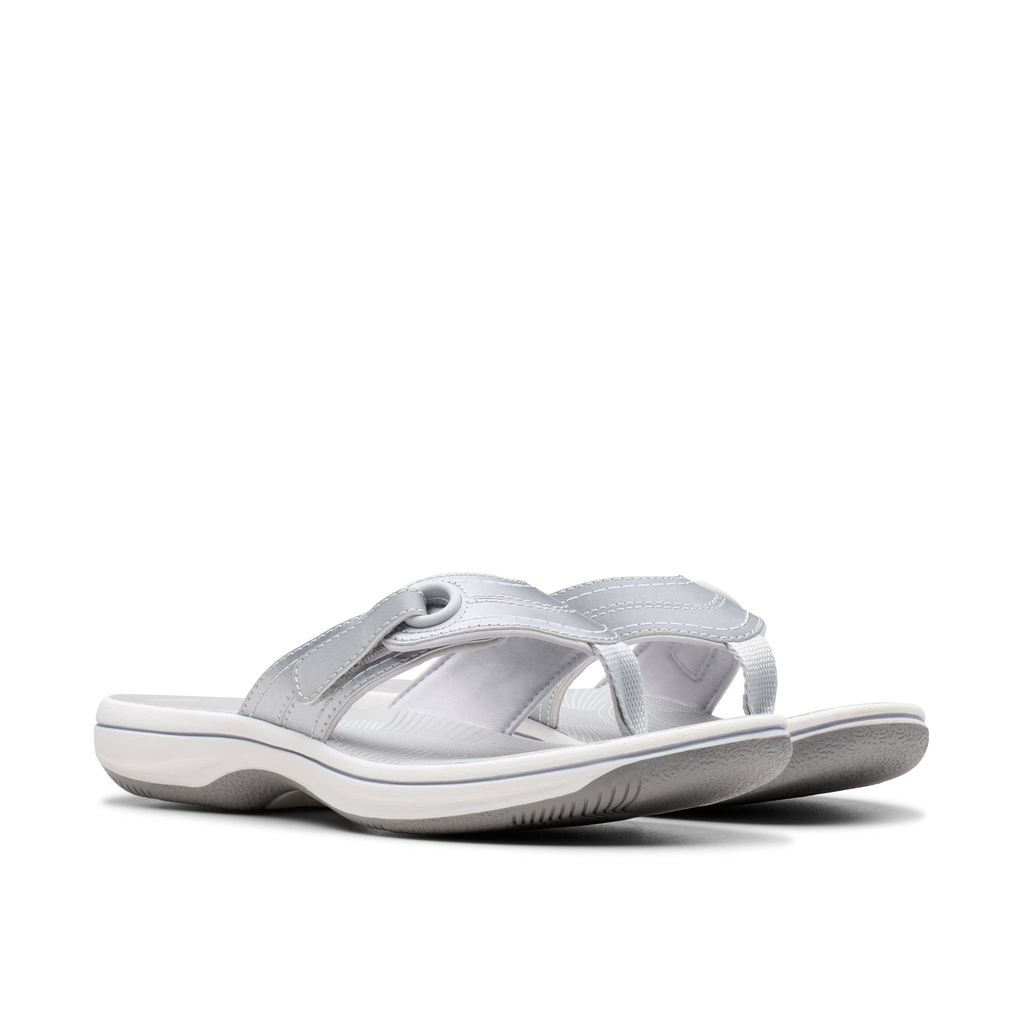 Clarks Women Brinkley Reyna White Flip Flop