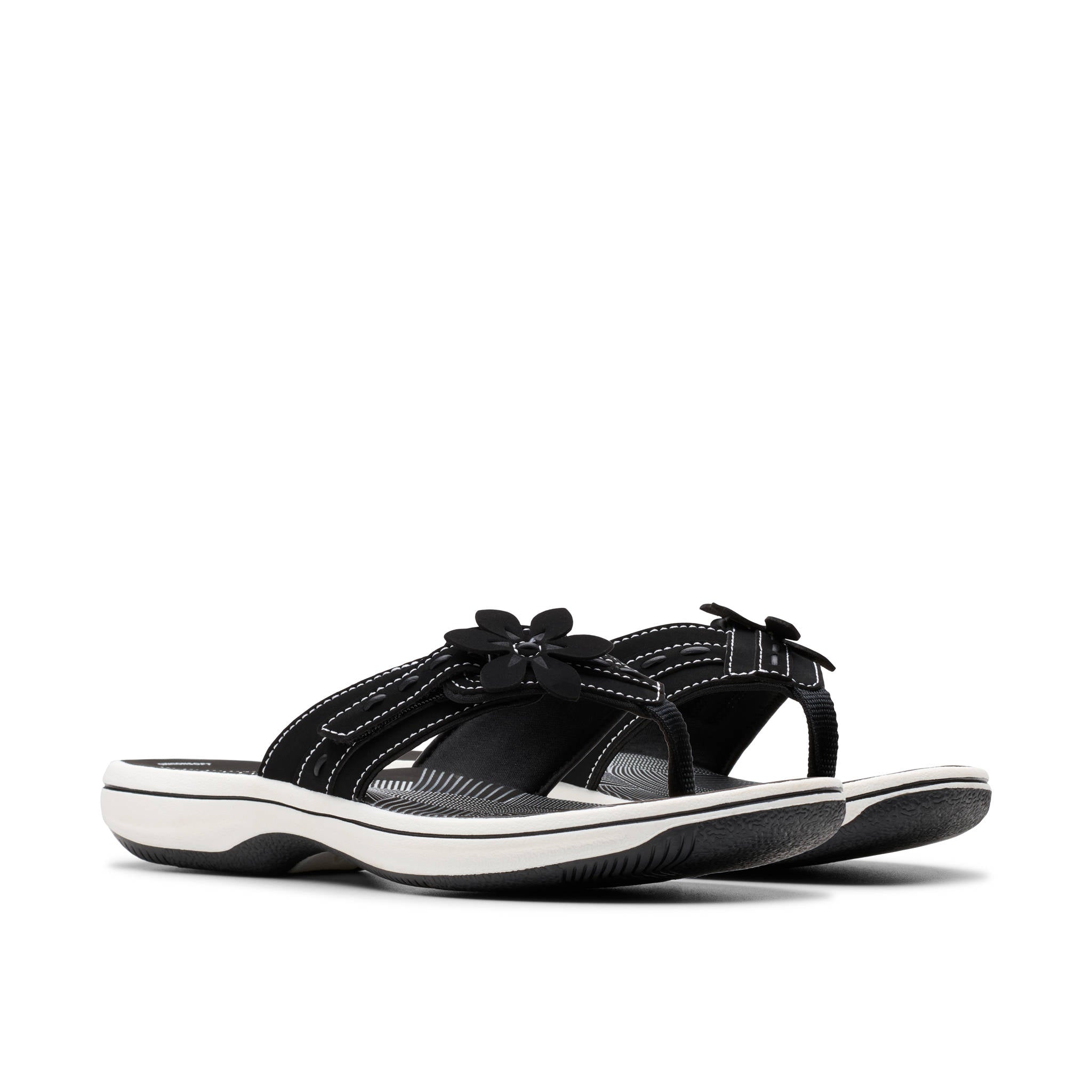 Clarks Women Brinkley Opal Black Flip Flop