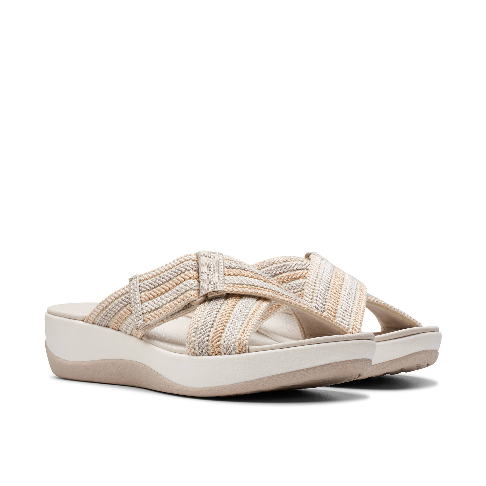 Clarks Women Arla Wave Beige Slide