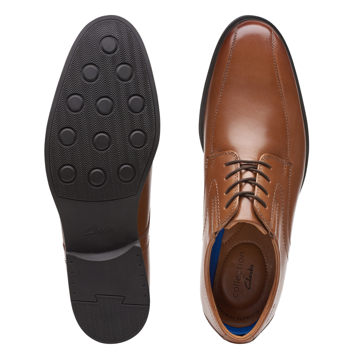 Clarks Men Tan Whiddon Pace Shoes