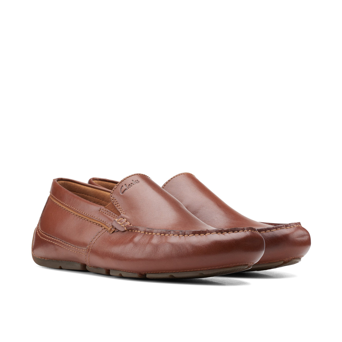 Clarks Men Tan Markman Plain Shoes