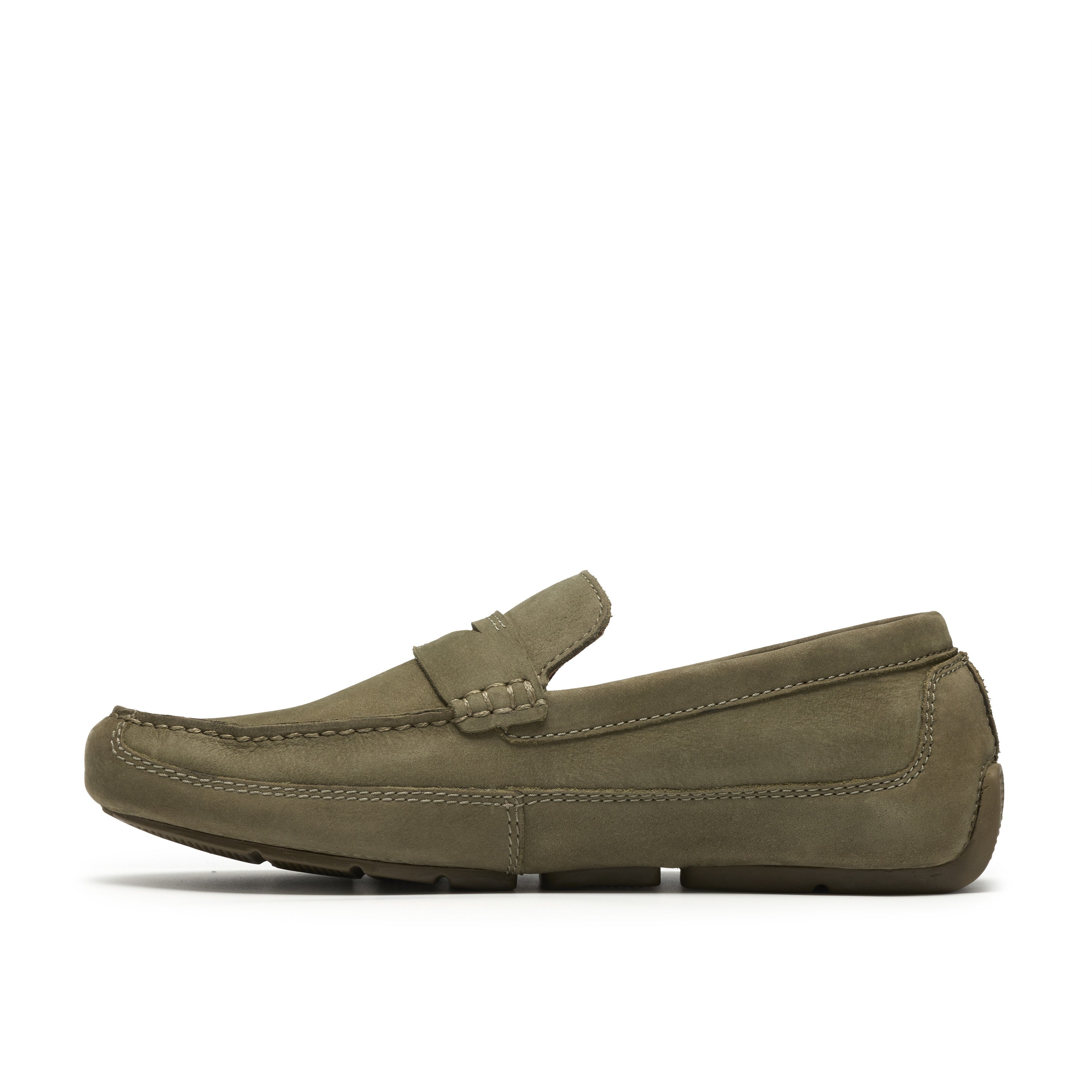 Clarks Men Olive Markman Plain Shoes