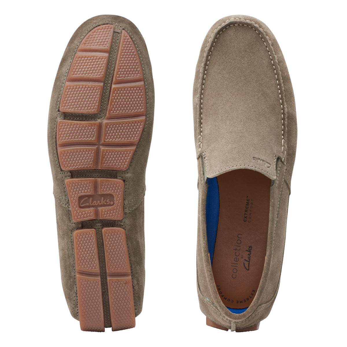Clarks Men Olive Markman Plain Shoes