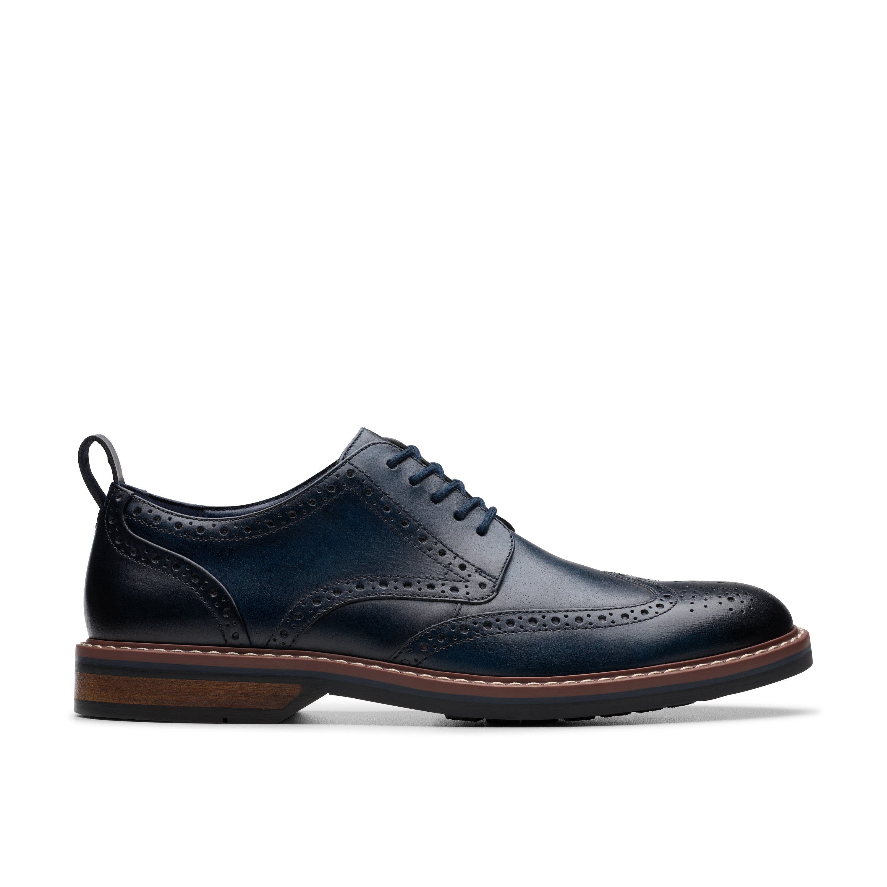 Clarks Men Blue-Navy Aldwin Limit Shoes