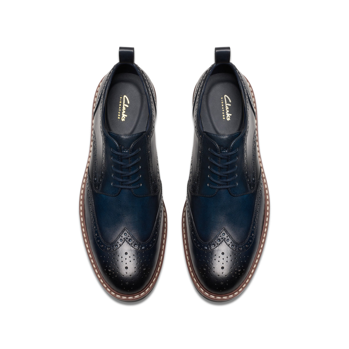 Clarks Men Blue-Navy Aldwin Limit Shoes