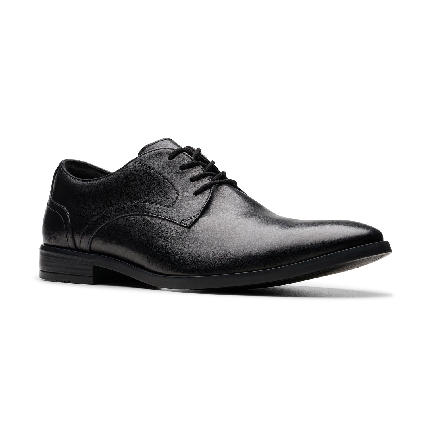 Clarks Men Brandon Lace Black Shoes