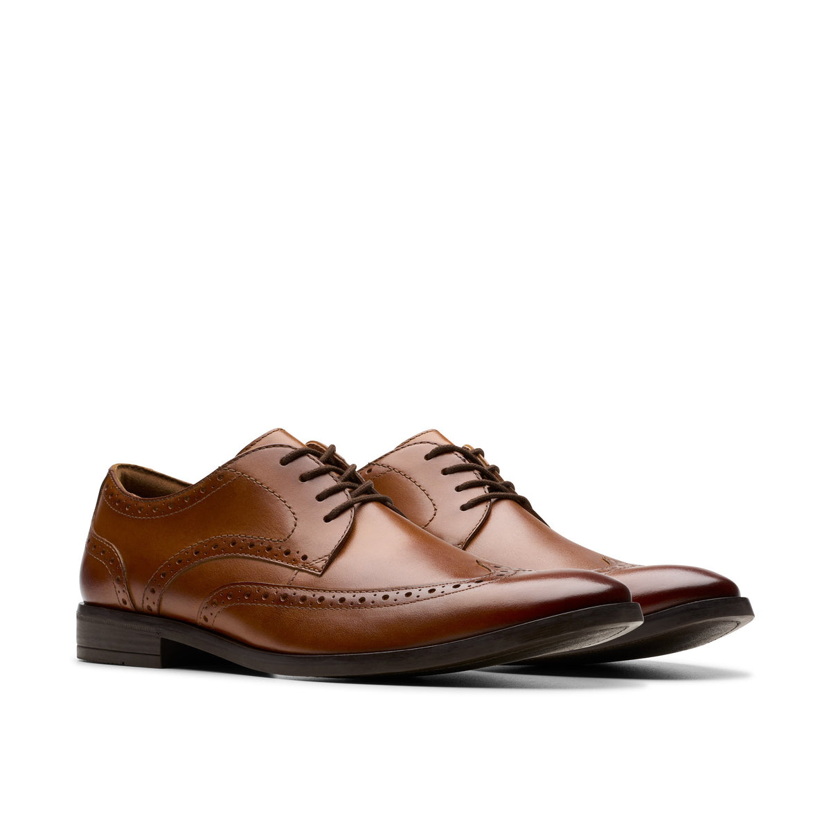 Clarks Men Tan Brandon Limit Shoes