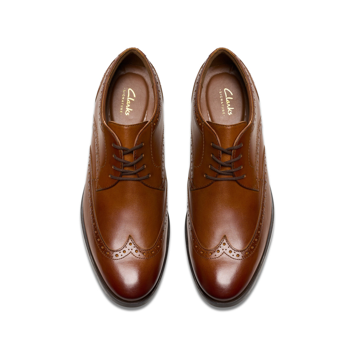Clarks Men Tan Brandon Limit Shoes