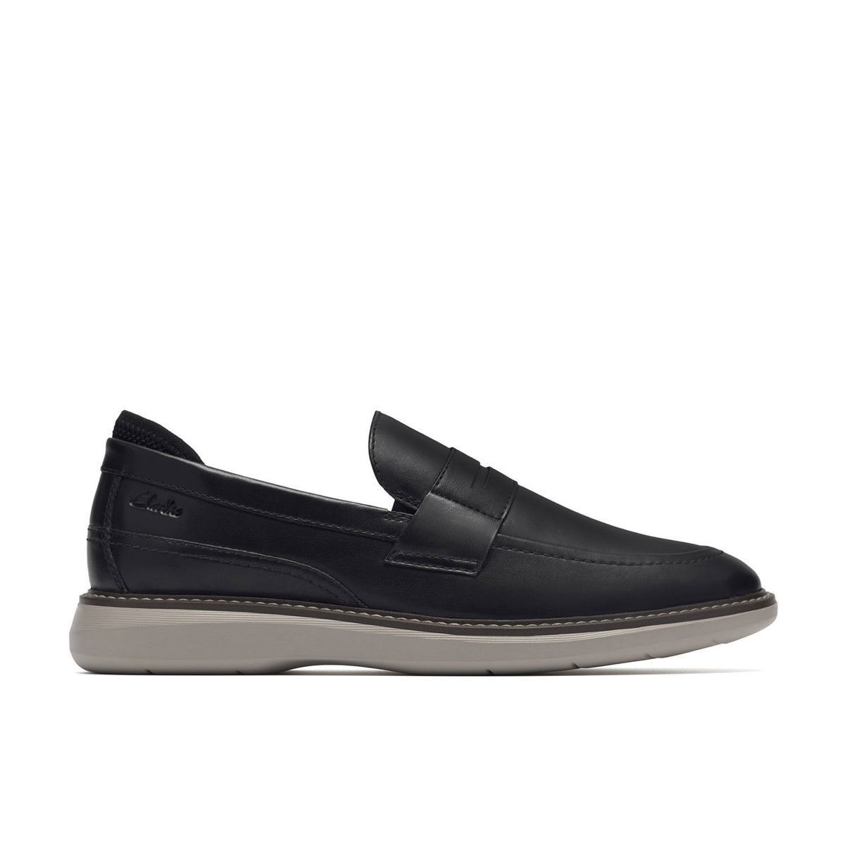 Clarks Men Brantin Loafer Black Shoes - Black / 6