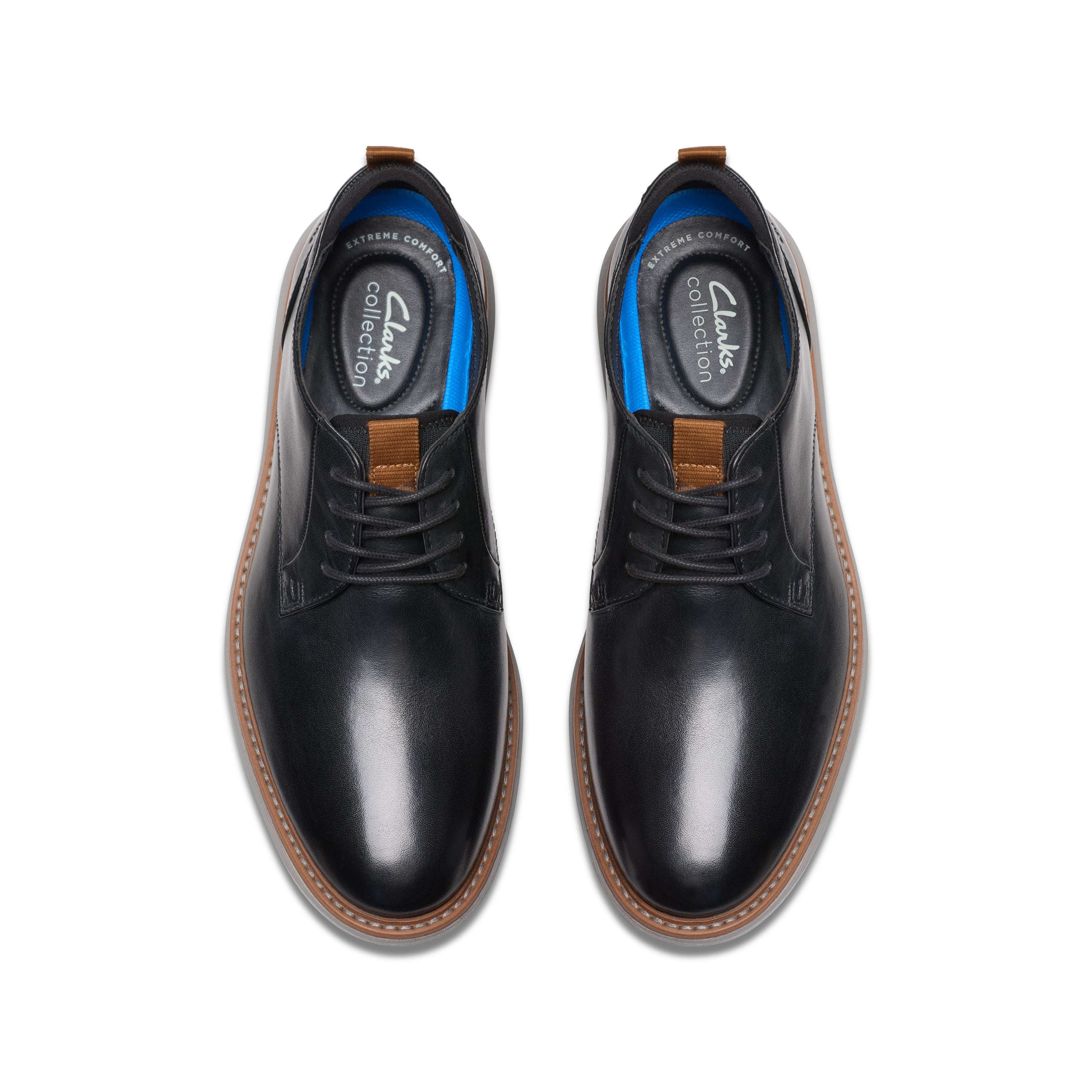 Clarks Men Black Brantin Plain Shoes