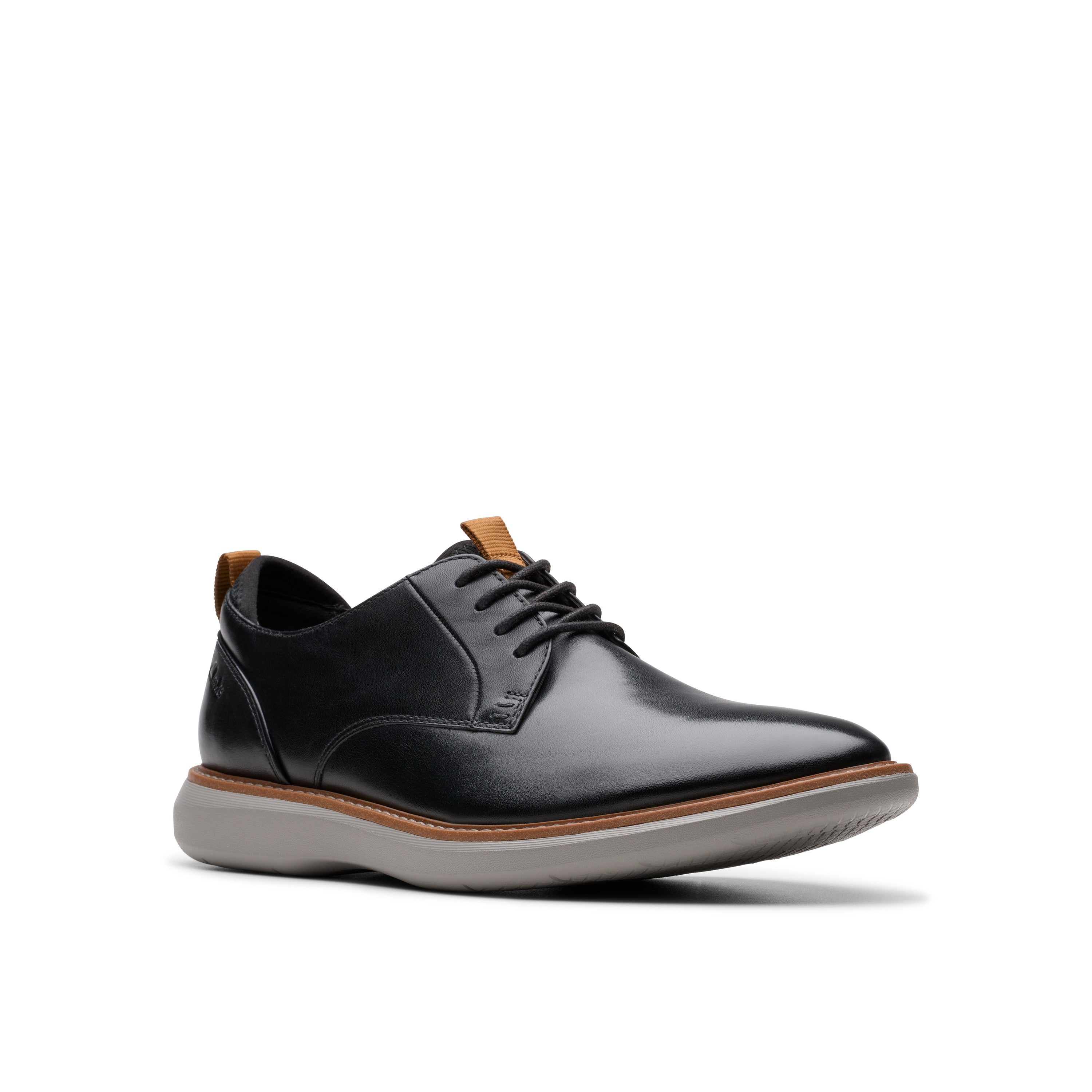 Clarks Men Black Brantin Plain Shoes