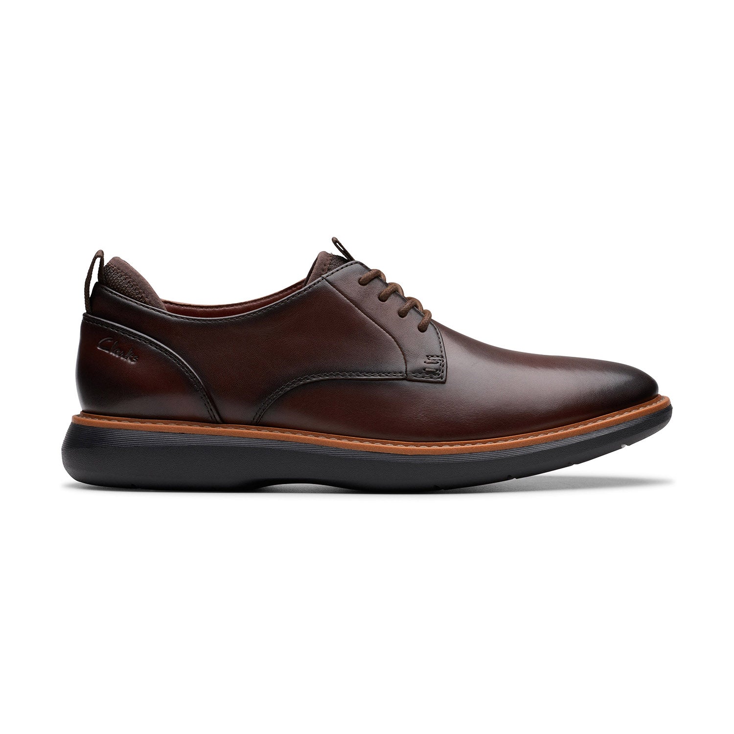 Clarks Men Brantin Plain Brown Shoes