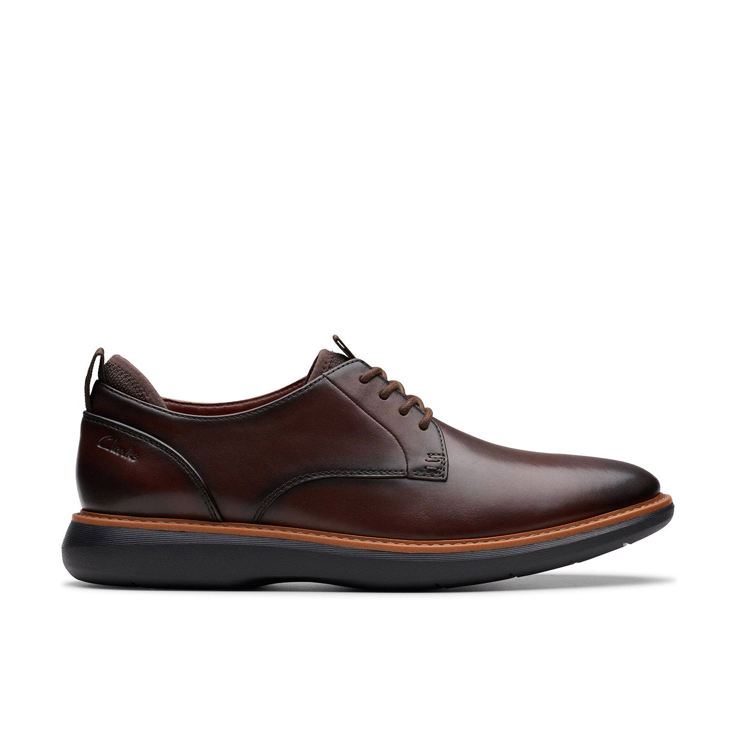 Clarks Men Brantin Plain Brown Shoes