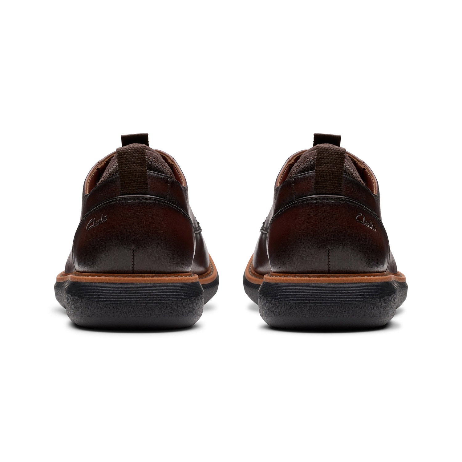Clarks Men Brantin Plain Brown Shoes