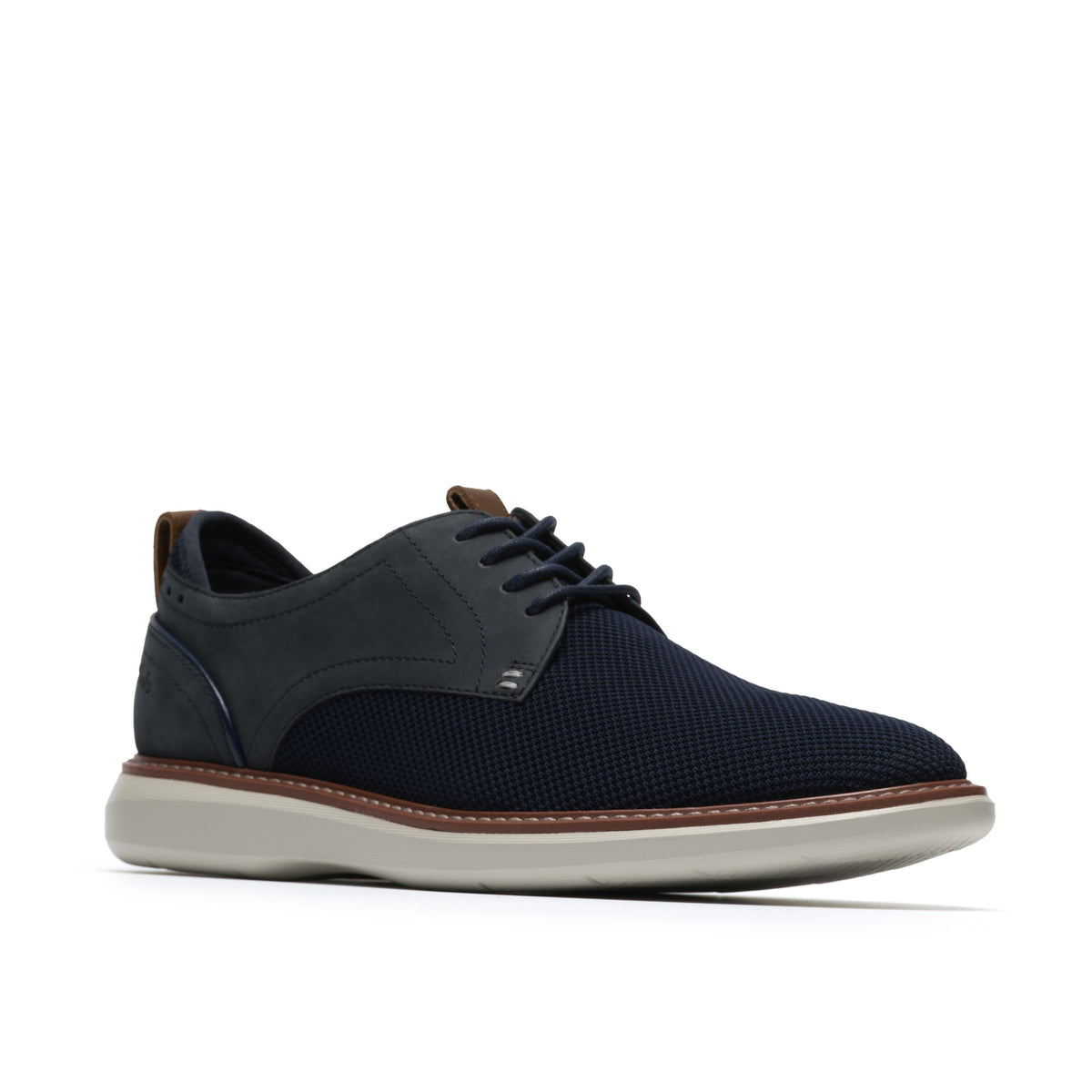 Clarks Men Blue-Navy Brantin Plain Shoes