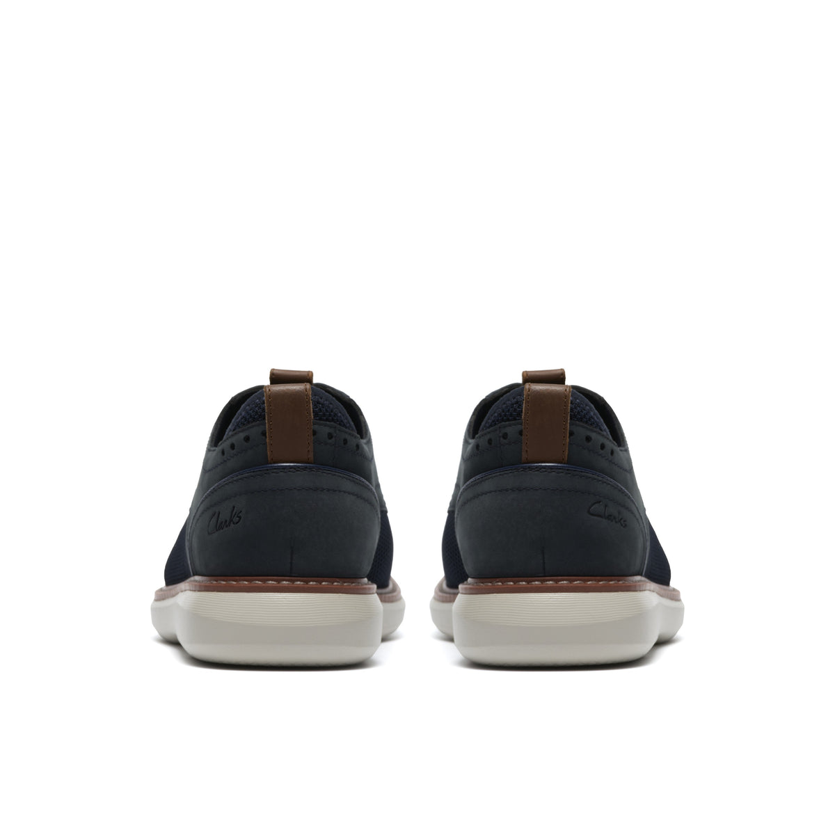 Clarks Men Blue-Navy Brantin Plain Shoes