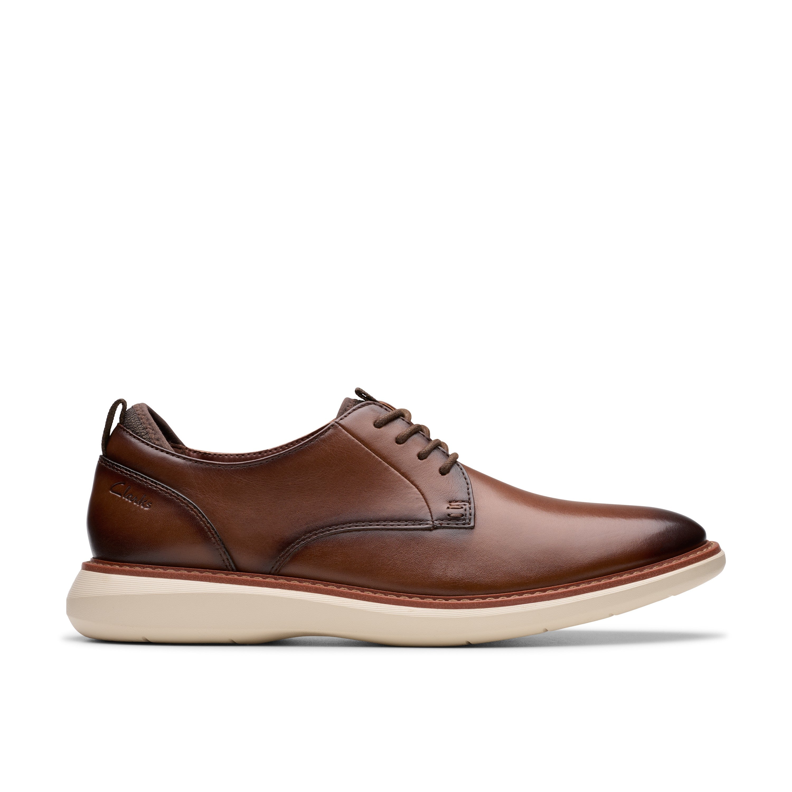 Clarks Men Tan Brantin Plain Shoes