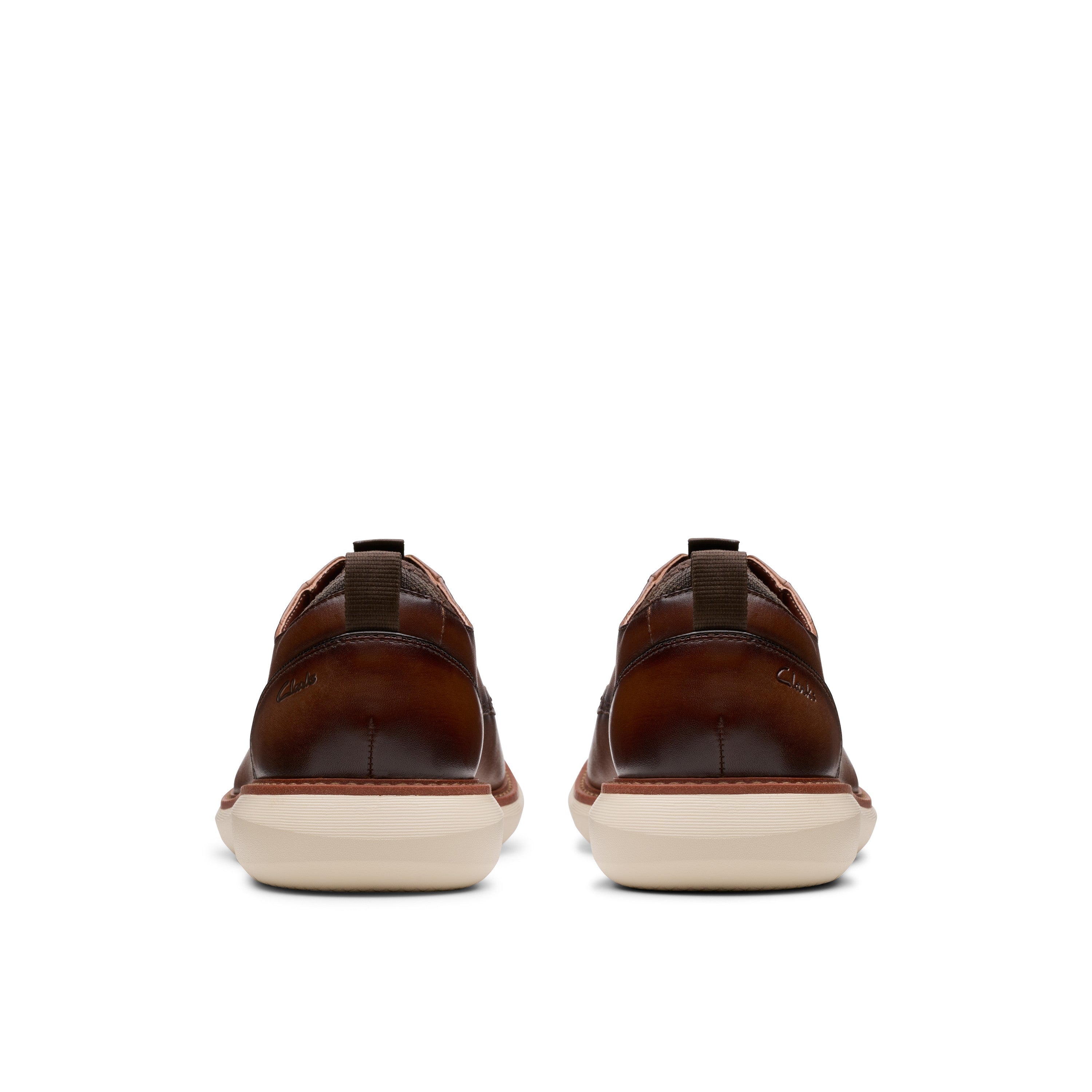 Clarks Men Tan Brantin Plain Shoes